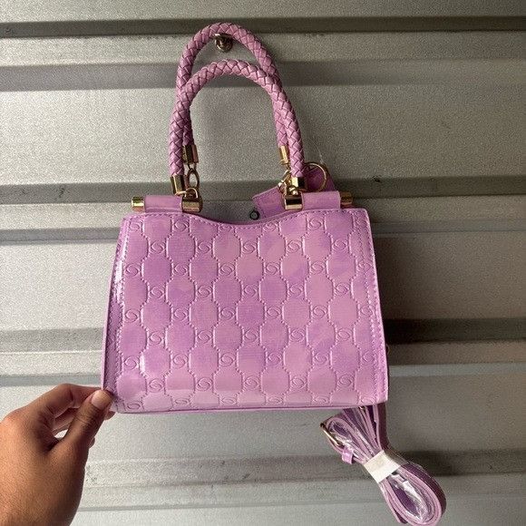 Bebe NWT Bebe Glossy Purple Satchel Bag Size ONE SIZE - 5 Thumbnail