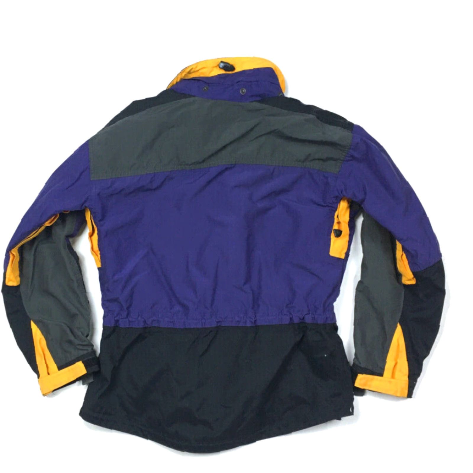 Etro VINTAGE Solstice Microshed Ski Jacket Women's M Purple Yellow Nylon Zip 90s Style Parka Mens? Women? Size M / US 6-8 / IT 42-44 - 3 Thumbnail