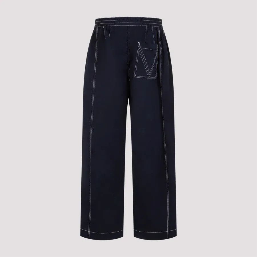 Bottega Veneta o1s1rm1125 Straight Leg Pants in Navy Size US 34 / EU 50 - 2 Thumbnail