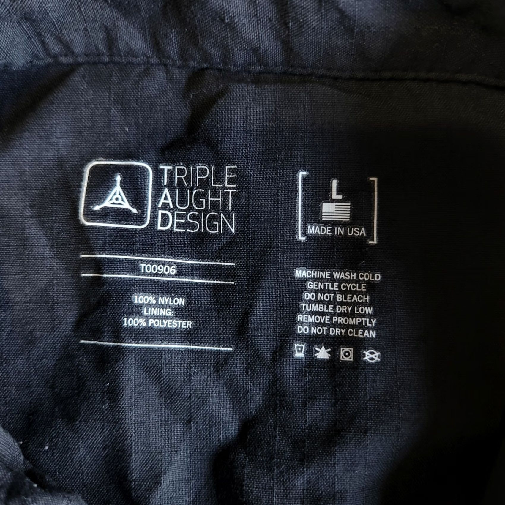 Vintage Triple Aught Design TAD T00906 Mens L Black Nylon Tactical Field Button-up Shirt Size US L / EU 52-54 / 3 - 3 Thumbnail
