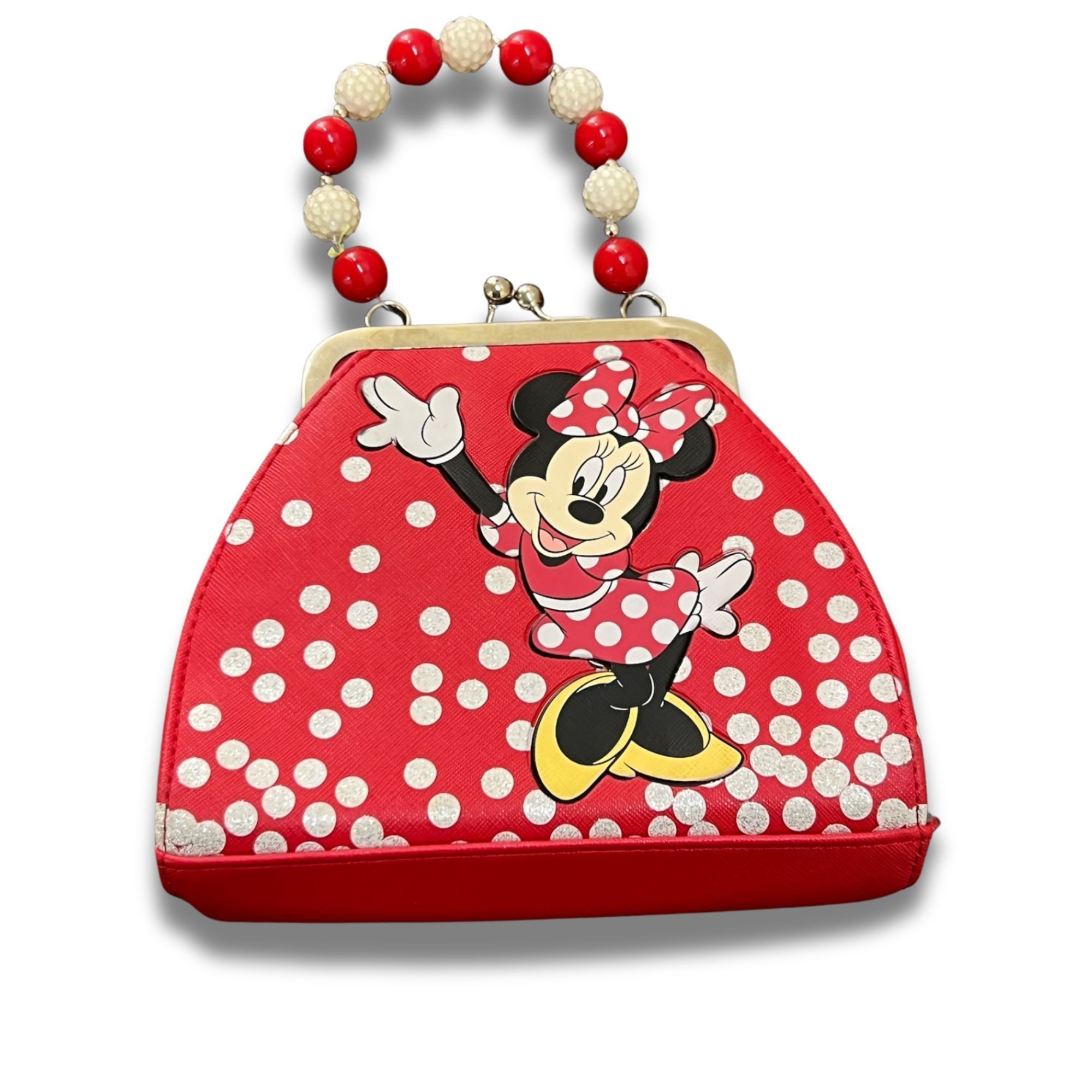 Disney Disney Parks Minnie Mouse Red Polka Dot Handbag W/ Bow & Bea Size ONE SIZE - 2 Thumbnail