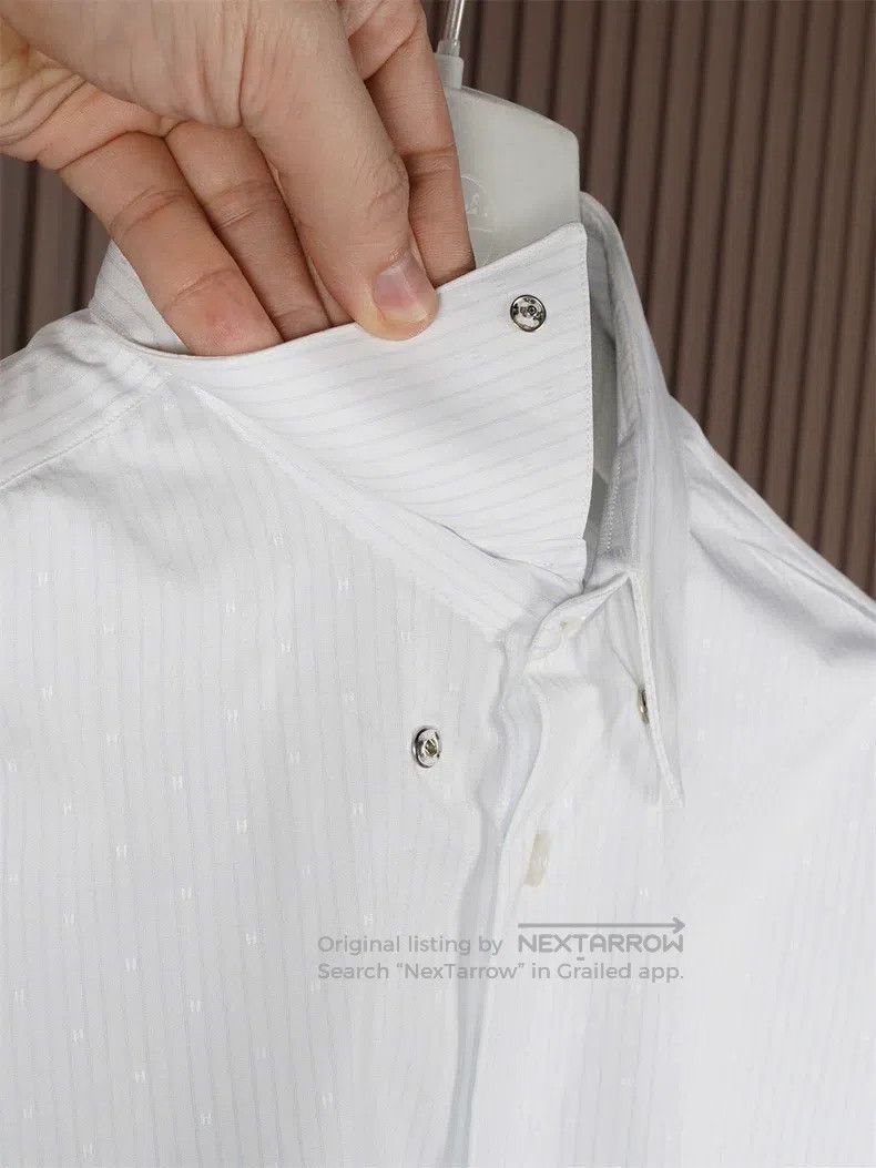 Hermes Hermes size 39 Men's striped white shirt Size US XXS / EU 40 - 3 Thumbnail