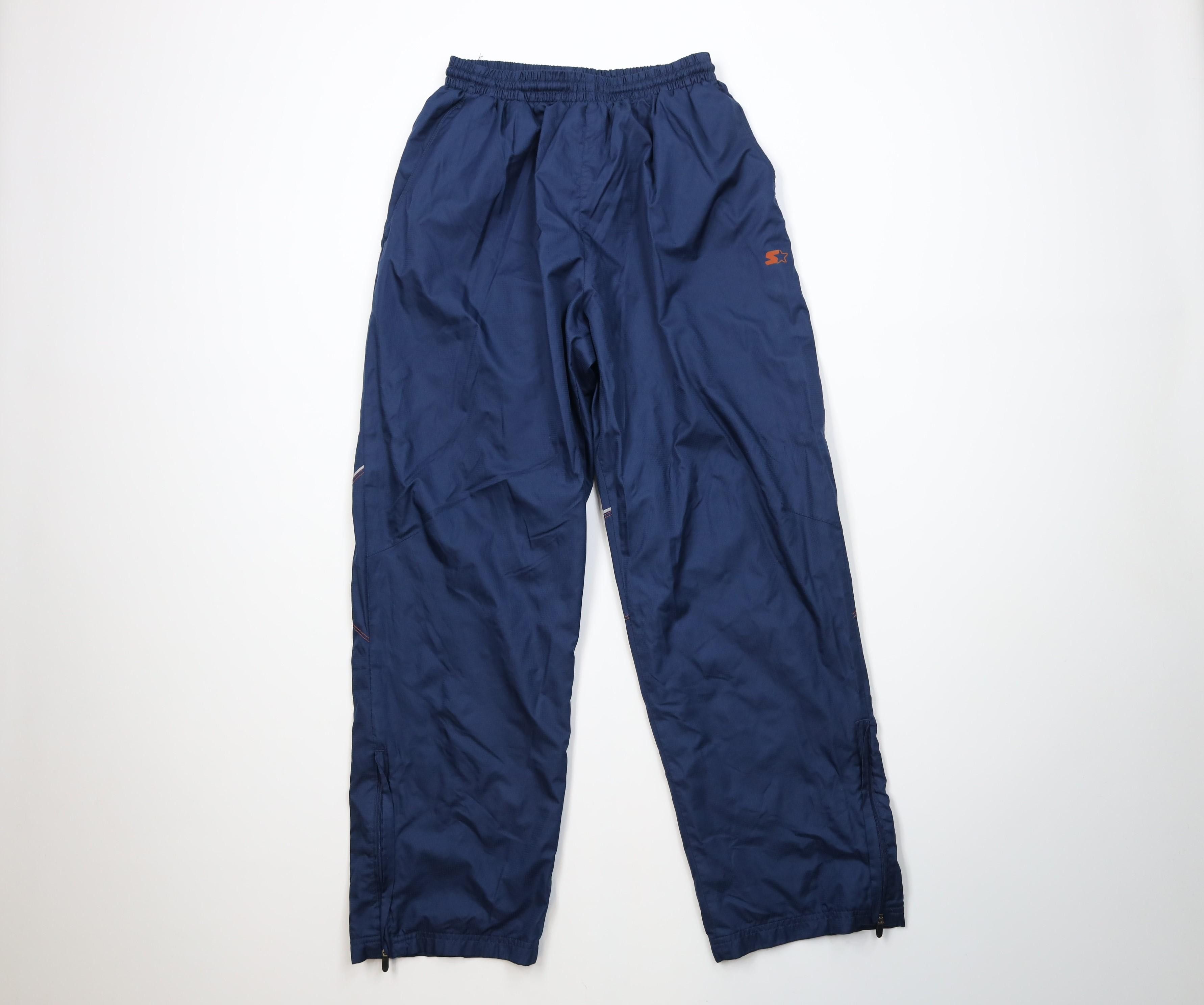 Starter Vintage 90s Y2K Starter Lined Wide Leg Windbreaker Pants Size US 34 / EU 50 - 1 Thumbnail