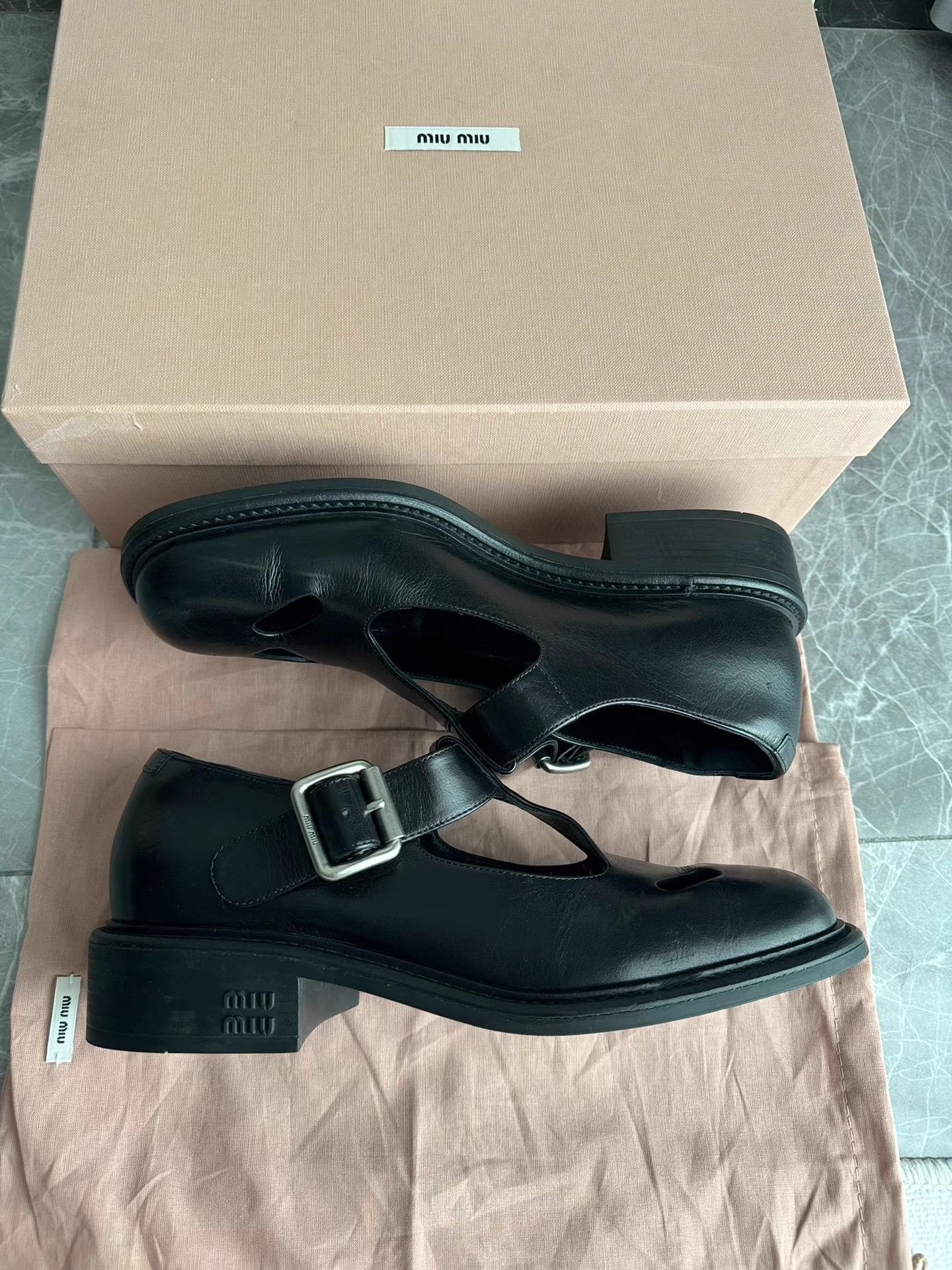 Miu Miu MiuMiu Runway T-Strap Mary Jane Shoes K6 Size US 8 / IT 38 - 4 Thumbnail
