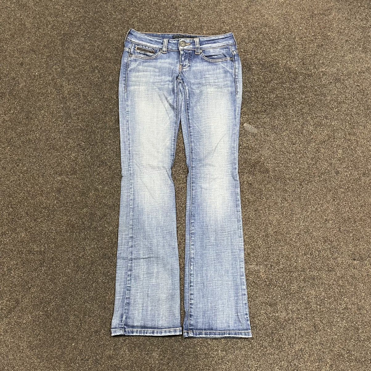 Vintage Y2K Vintage Flared Distressed Wide Leg Jeans Grunge Logo 29 Size US 29 - 1 Thumbnail