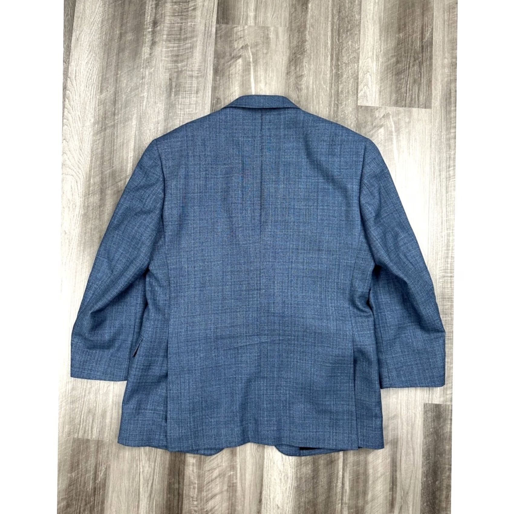 Jos. A. Bank Jos. A. Bank Traveller Textured Wool Sport Coat Blazer 42R Men Navy Wool Blazer 2 Piece Mens Size 42R - 2 Thumbnail