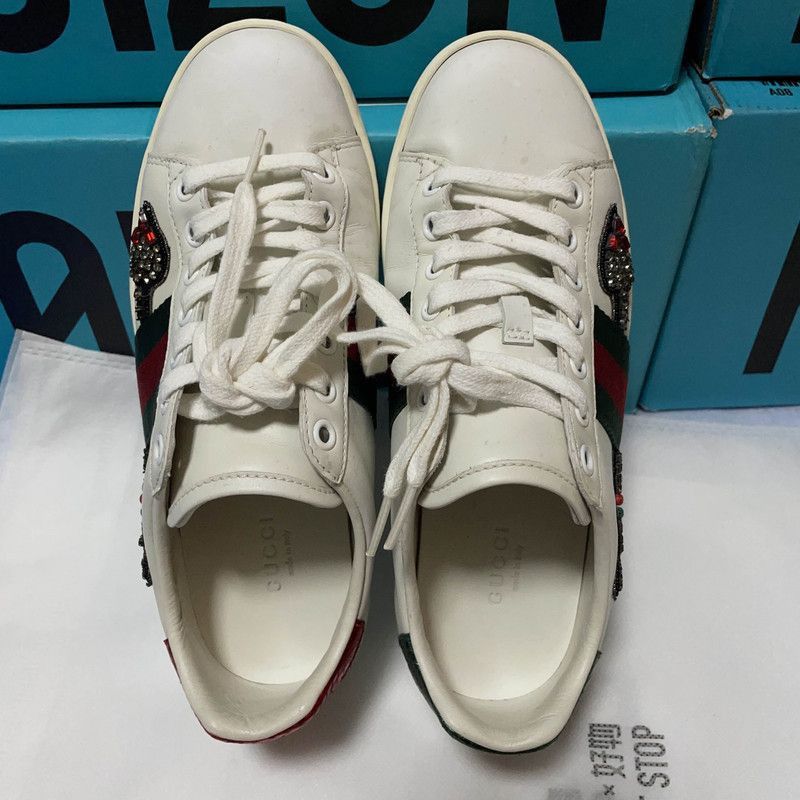 Gucci Gucci Ace Embroidered Fashion Sneakers for Women Size US 5 / IT 35 - 6 Thumbnail