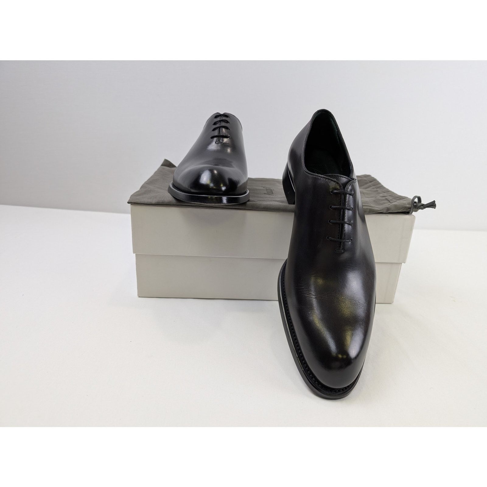 Brioni o1rshd1 Leather shoe Boots in Black Size US 11.5 / EU 44-45 - 21 Thumbnail