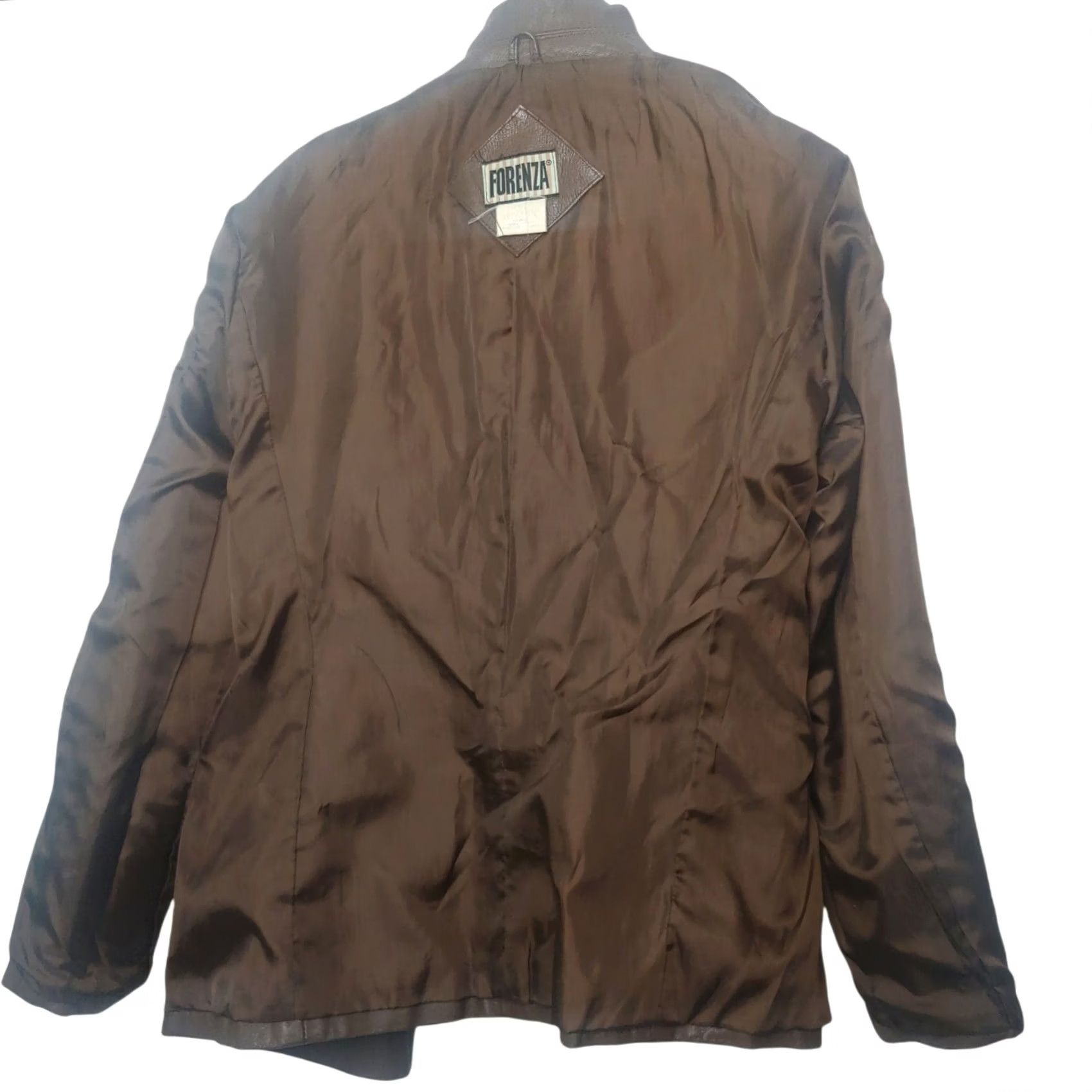 Vintage VINTAGE Forenza Leather Jacket Brown Button Up Collared Mid-Length Womens L 90s Casual Size L / US 10 / IT 46 - 3 Thumbnail