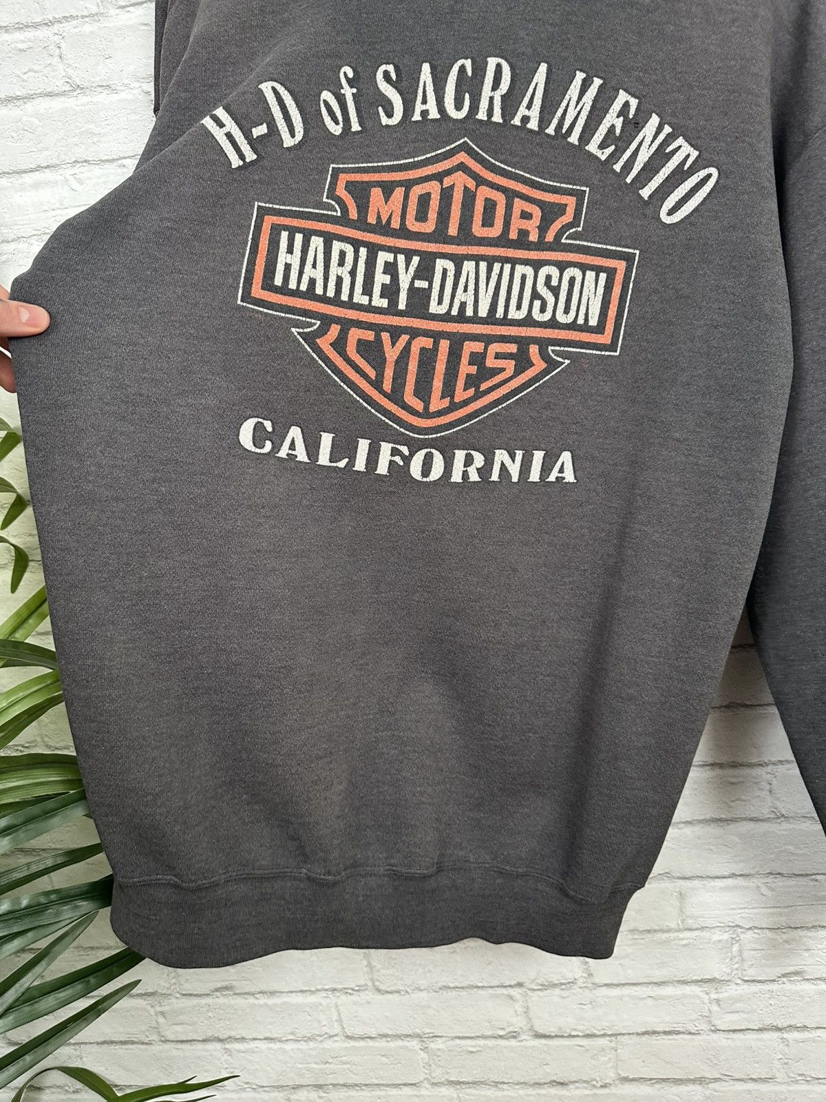 Harley Davidson (XL) SICK FADED VINTAGE Flames Harley Davidson Zip Up Hoodie Size US XL / EU 56 / 4 - 19 Thumbnail