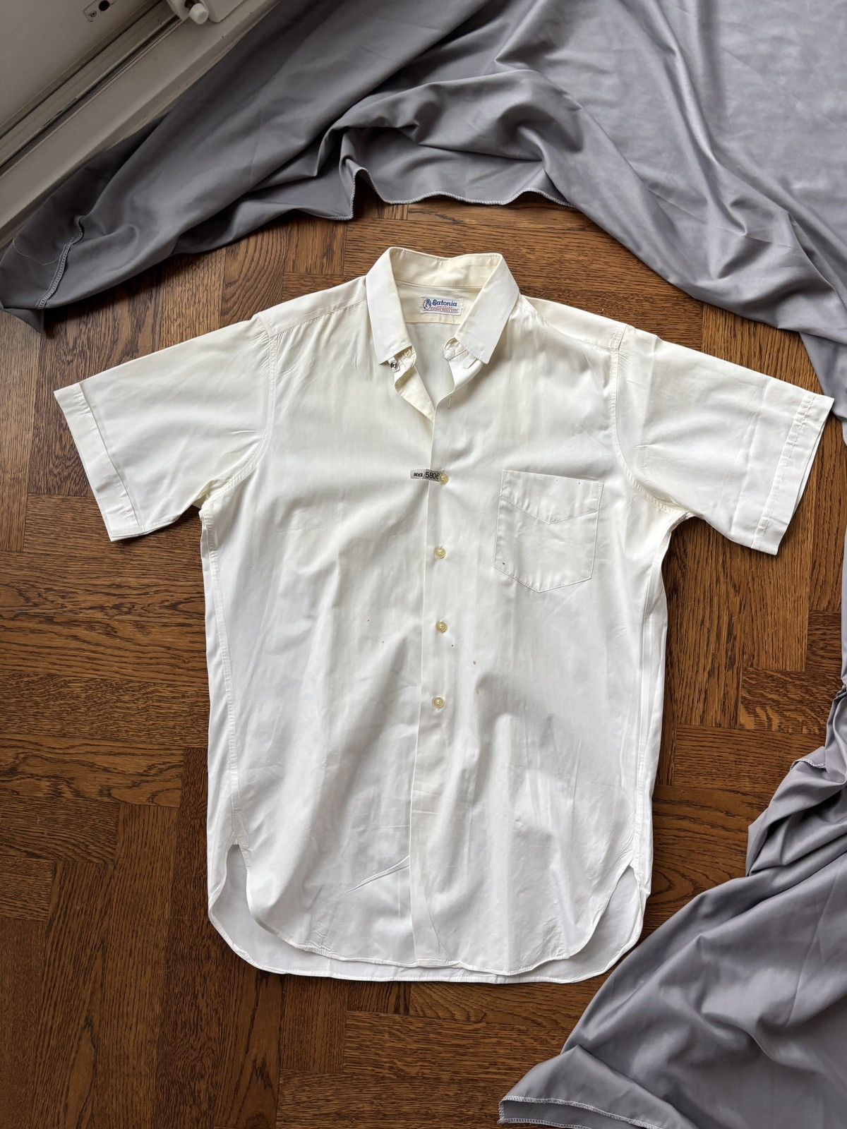 Arrow × Eaton × Vintage 1950s Sheer Shortsleeve Shirt Vintage Eatonia Sanfor Snap Bu Size US S / EU 44-46 / 1 - 10 Thumbnail