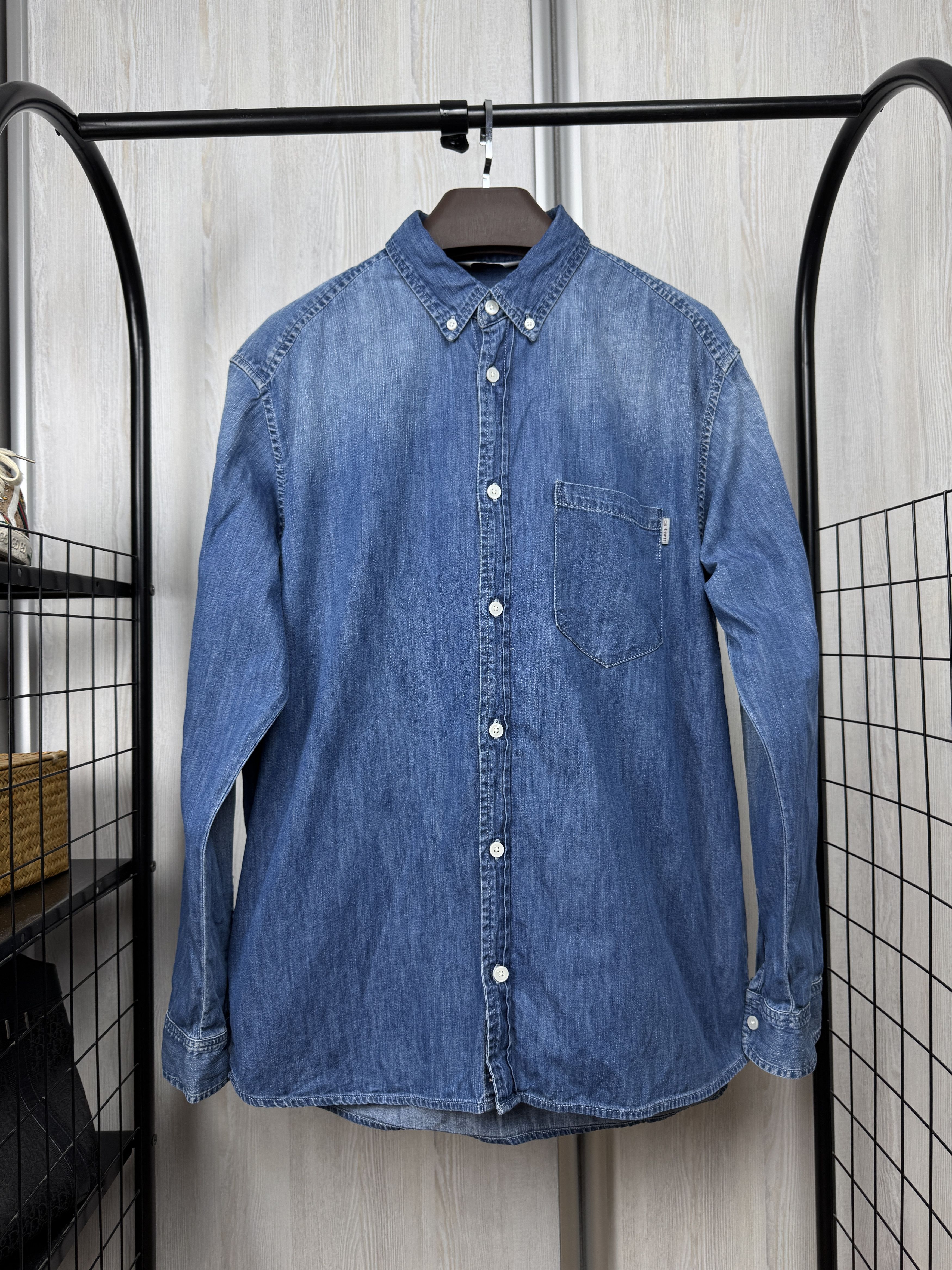 Carhartt Carhartt vintage blue denim button up pocket L/S Civil Shirt Size US XL / EU 56 / 4 - 1 Thumbnail