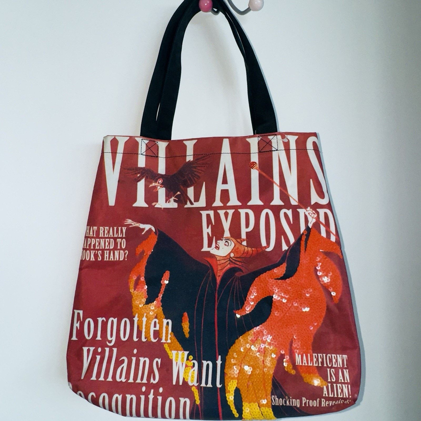 Disney Disney Store Villains Maleficent Tote Bag Handbag Sequins Size ONE SIZE - 8 Thumbnail