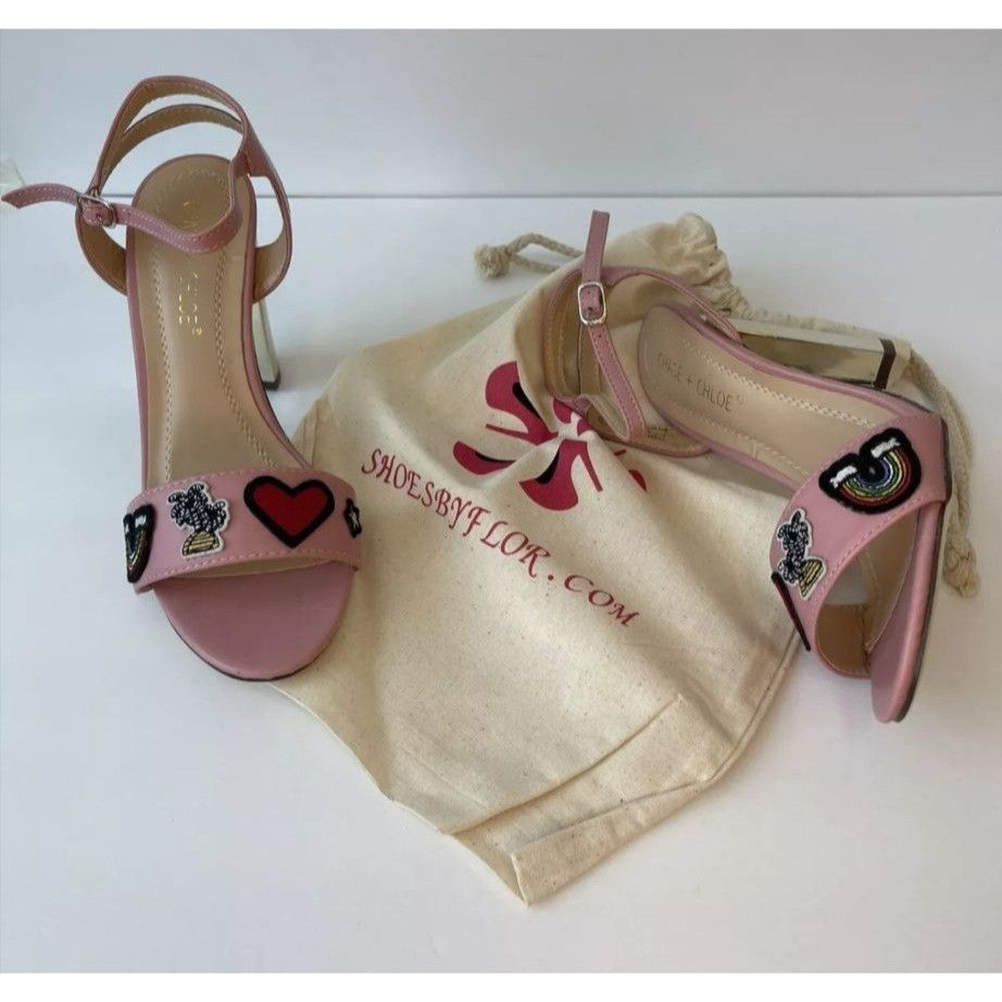 Other CHASE+CHLOE / Frank-1 / Pink / Strappy / Sandals With Embroi Size US 6.5 / IT 36.5 - 7 Thumbnail