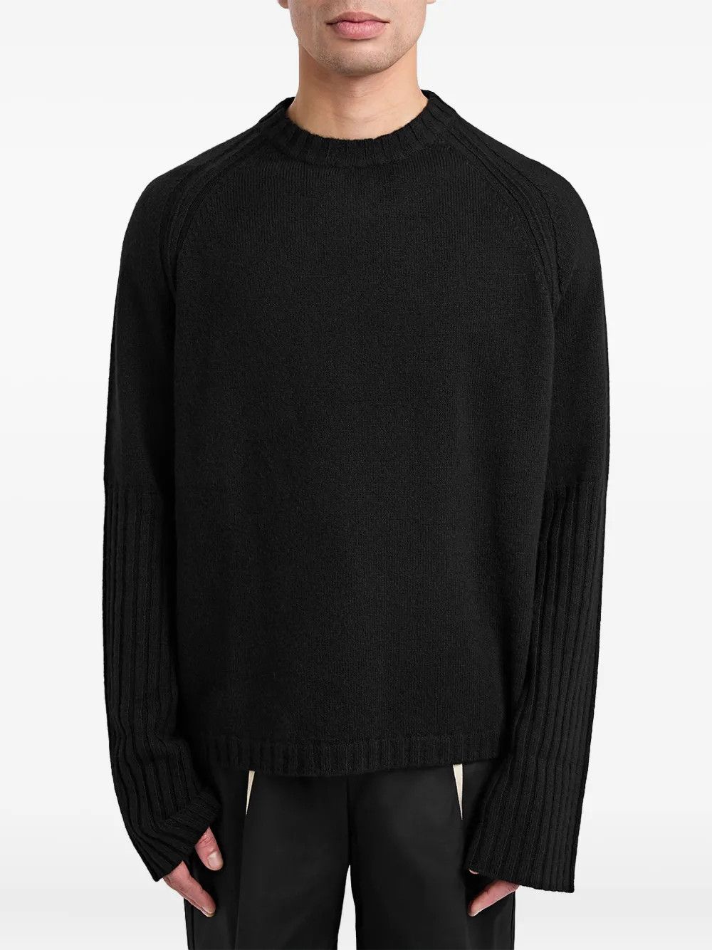 Rick Owens o1s1v1r1oon0825 Reglan Crewneck in Black Size US S / EU 44-46 / 1 - 2 Thumbnail