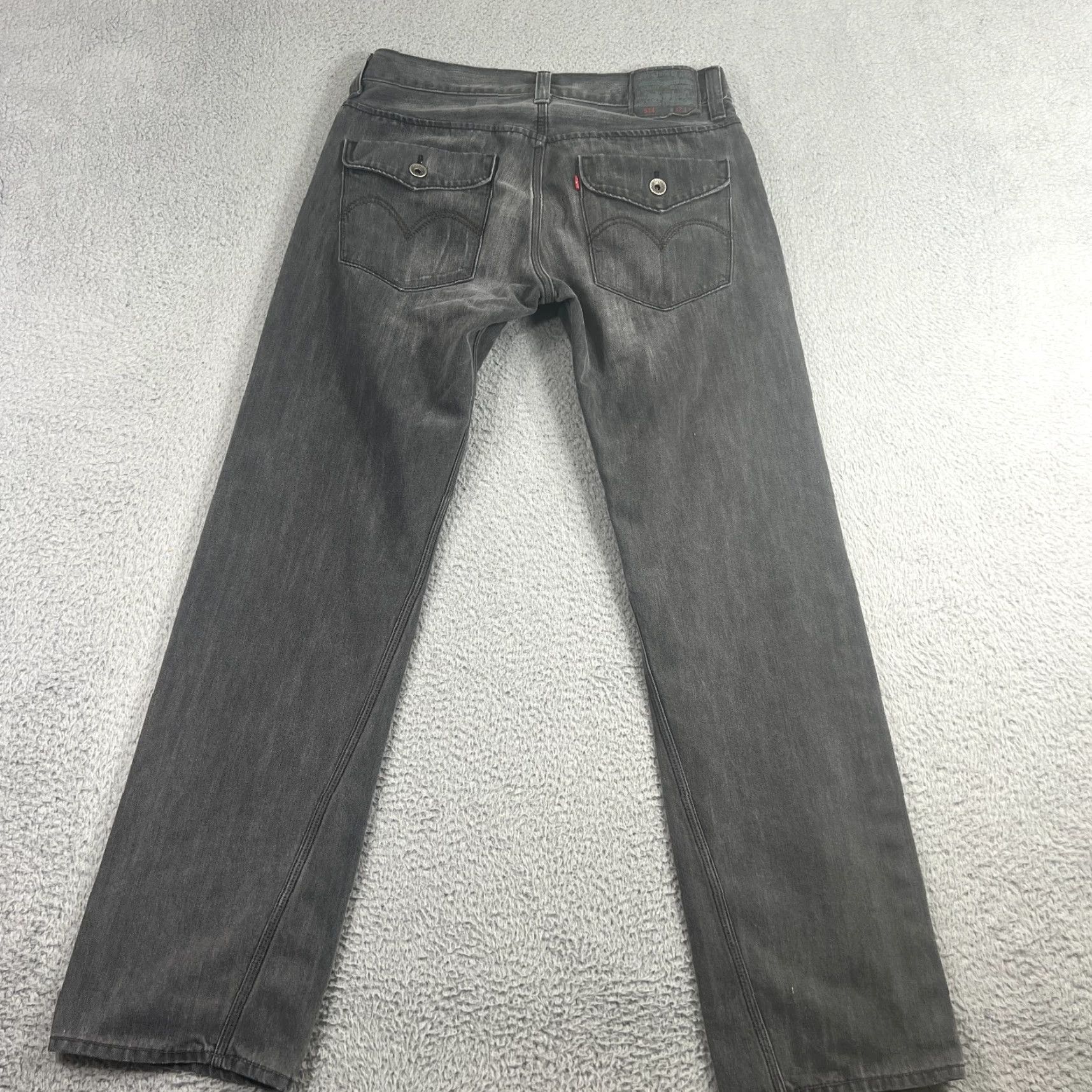 Levi's Levi's 514 Jeans Mens Regular Fit 32x31 Black Denim Straight Pockets Preppy Size US 33 - 6 Thumbnail