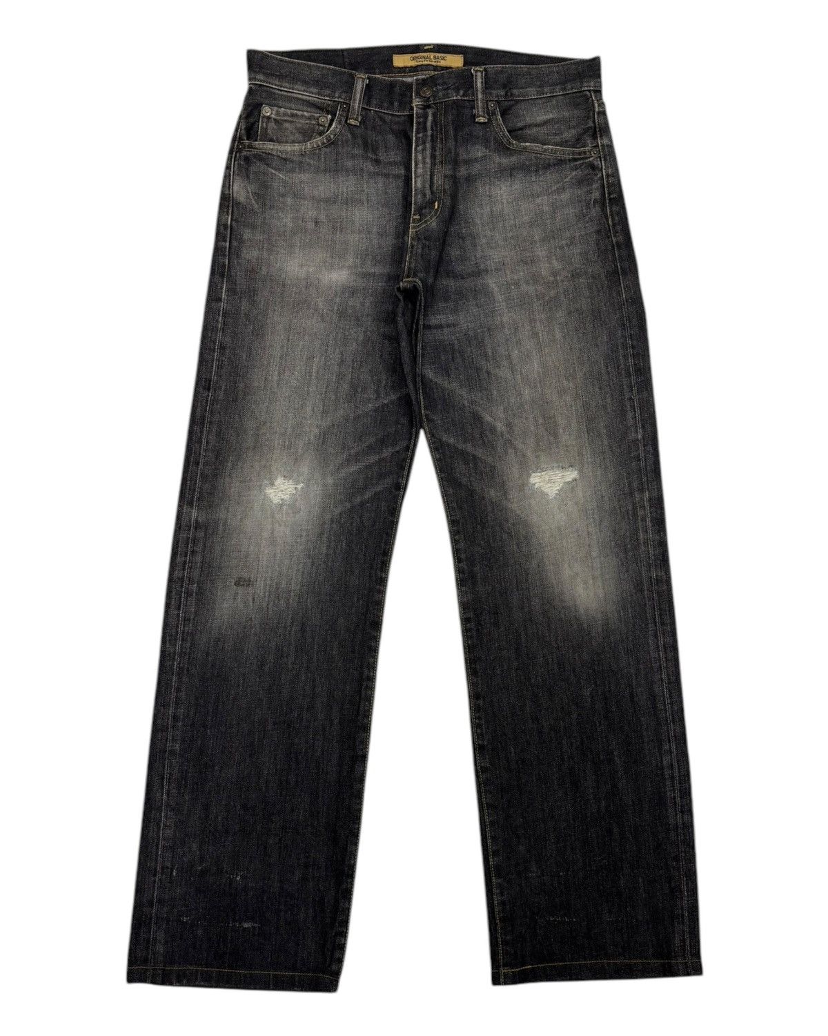 Undercover × Uniqlo Vintage Japanese Faded Black S-003 Uniqlo Distressed Denim Size US 33 - 5 Thumbnail