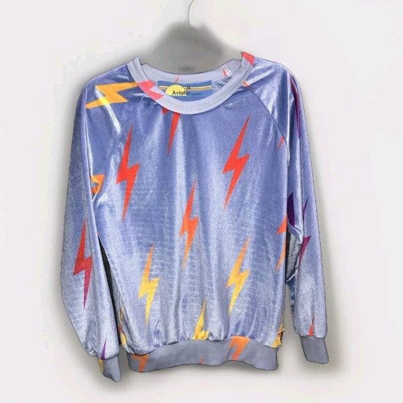 Aviator Nation Aviator Nation Blue Lightning Bolt Sweatshirt Size M / US 6-8 / IT 42-44 - 3 Thumbnail