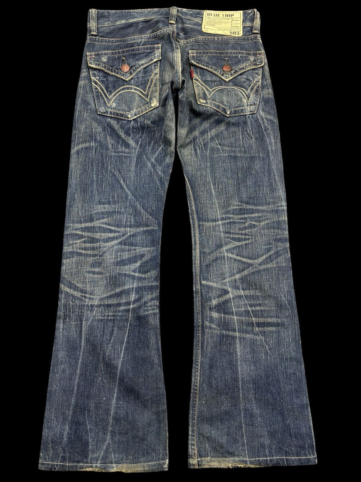 Edwin 💥Flare💥Vintage Edwin 503 Sick Fades Flare Denim F926 Size US 32 / EU 48 - 1 Thumbnail