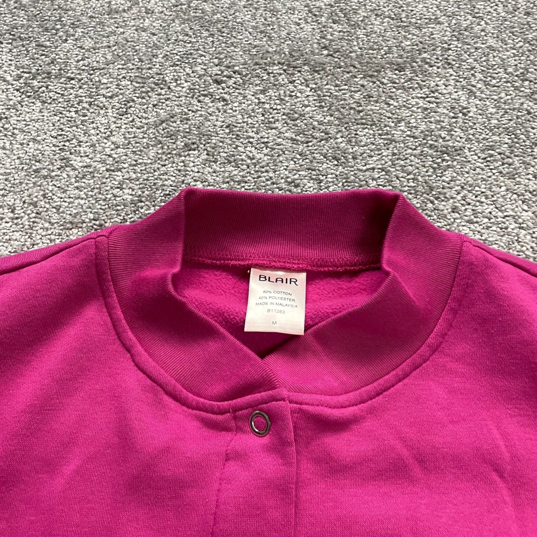 Blair Blair Jacket Womens Medium Pink Snap Button Soft Mid Length Pockets Ladies Solid Size M / US 6-8 / IT 42-44 - 3 Thumbnail