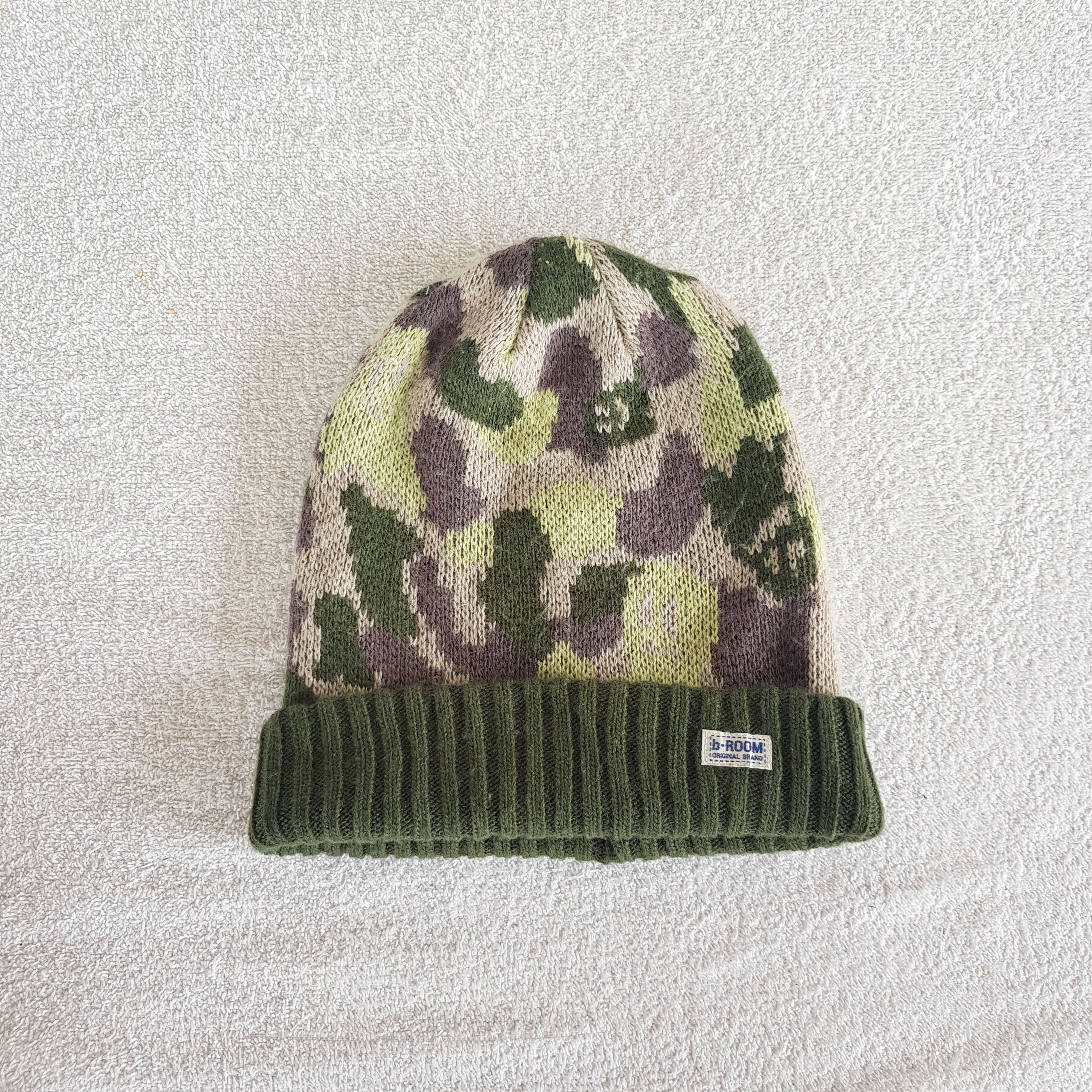 Other Vintage B Room Camouflage Beanie Ribbed Knit Snow Caps Hats Size ONE SIZE - 5 Thumbnail