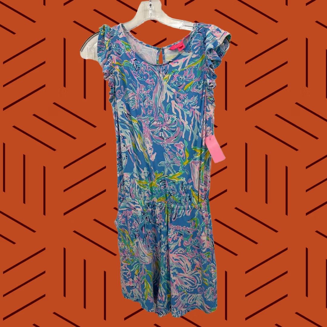 Lilly Pulitzer Lilly Pulitzer Romper XS Blue Short Sleeve Pre-Owned Size Size 26" / US 2 / IT 38 - 1 Thumbnail