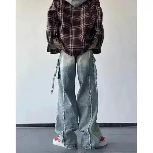 Japanese Brand Ripped Holes Cargo jeans Size US 32 / EU 48 - 3 Thumbnail