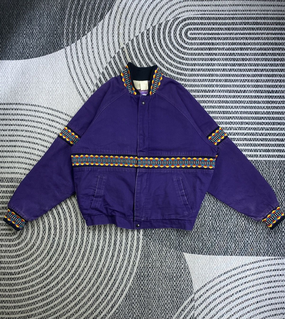 Vintage 90s Liberty Carhartt Aztec Pattern Bomber Jacket