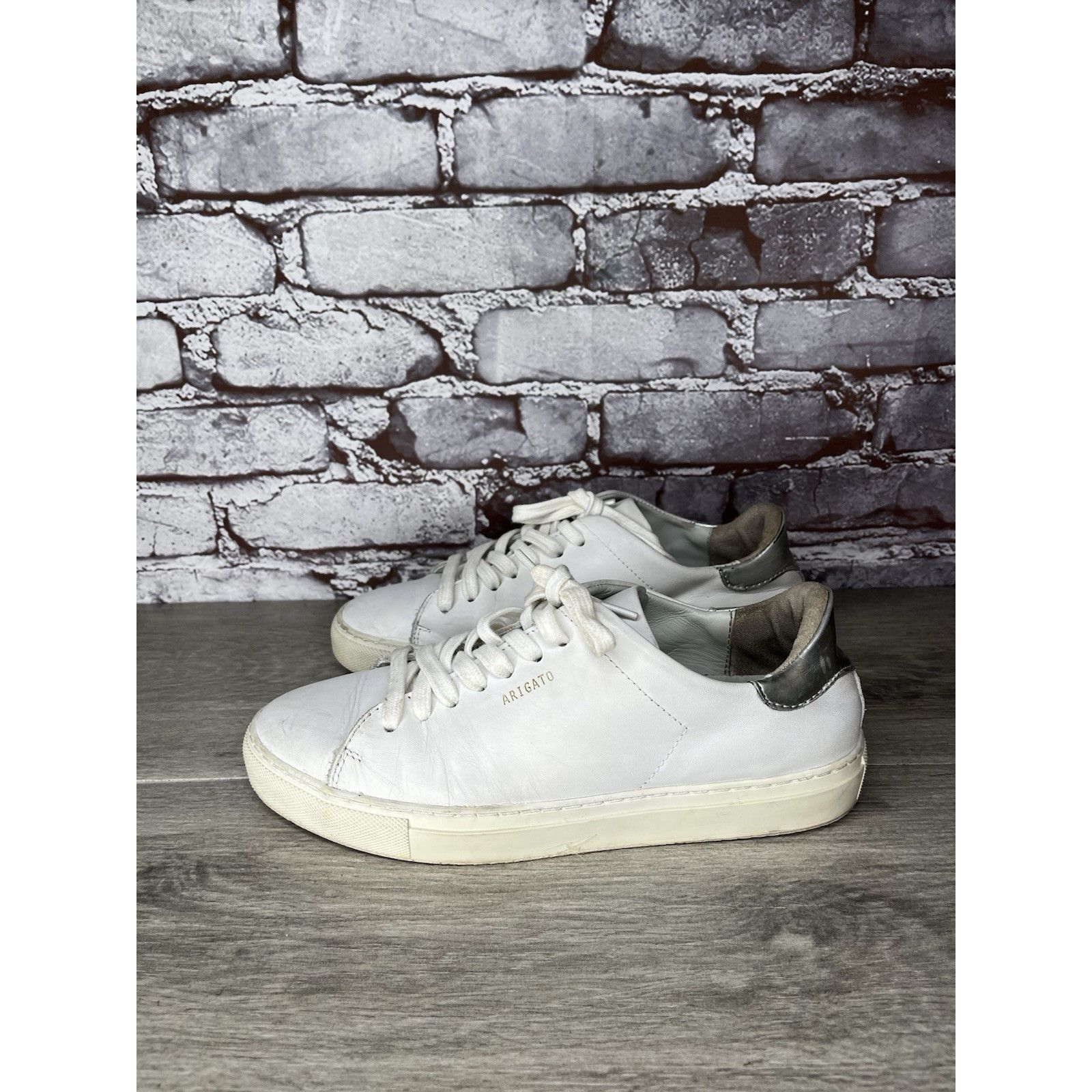 Axel Arigato Axel Arigato Womens Size 7.5 White Silver Sneakers Leather L Size US 7.5 / IT 37.5 - 4 Thumbnail