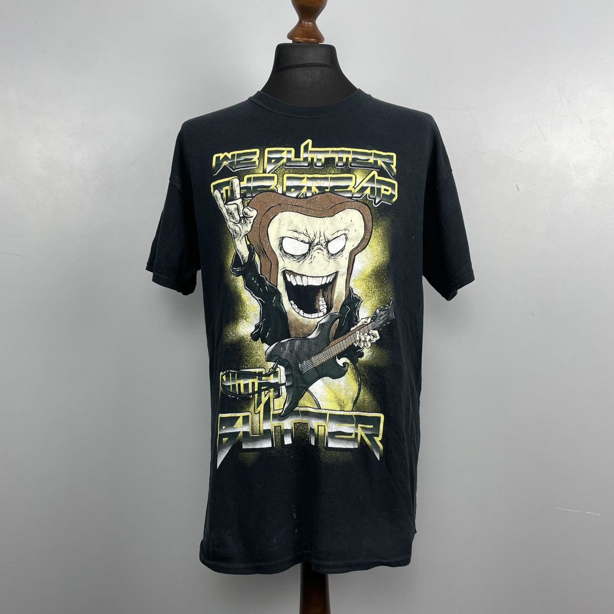 Gildan × Vintage Vintage 00’S we butter the bread with butter T-shirt Size US L / EU 52-54 / 3 - 1 Thumbnail