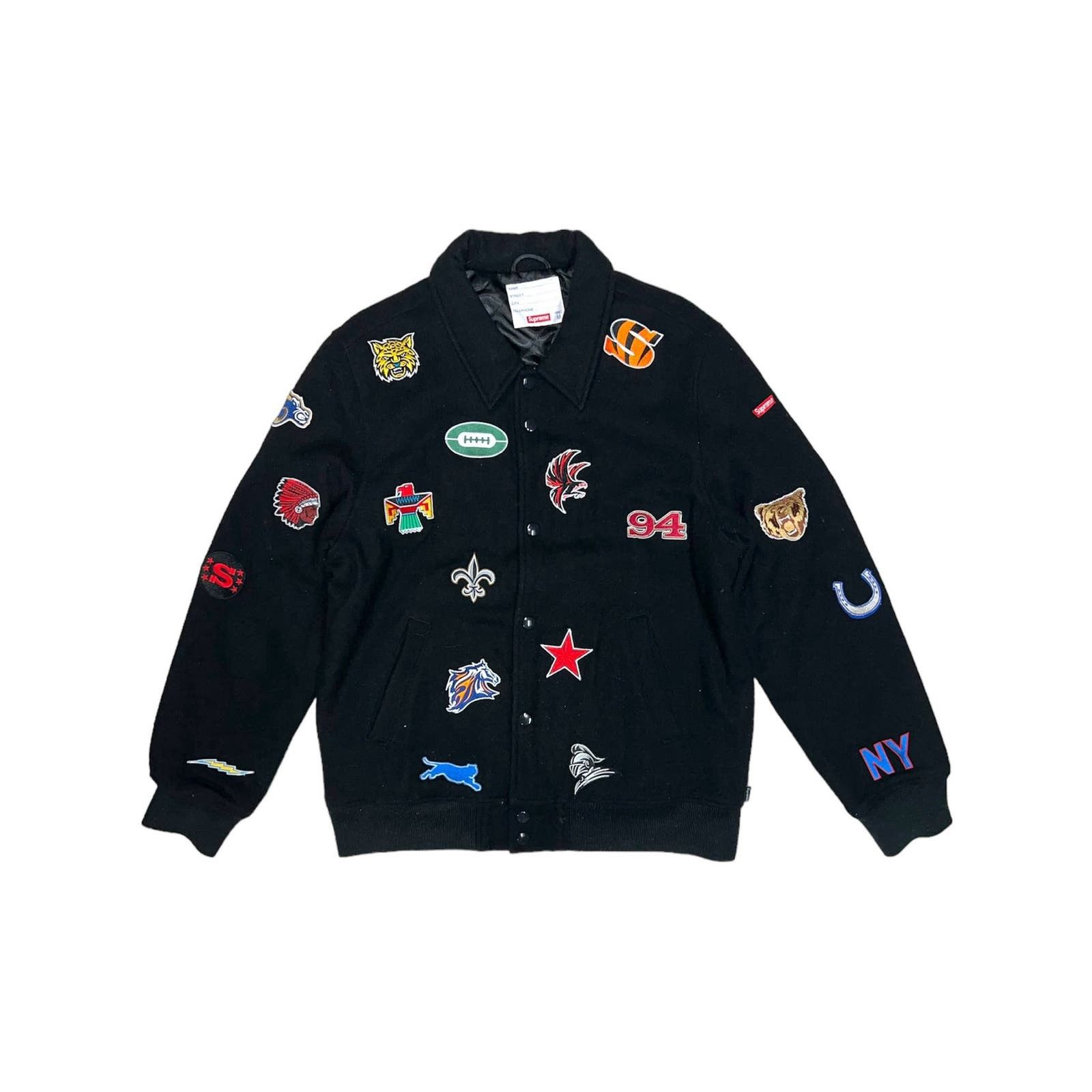 Supreme Supreme FW14 Franchise Patch Wool Varsity Jacket | Grailed