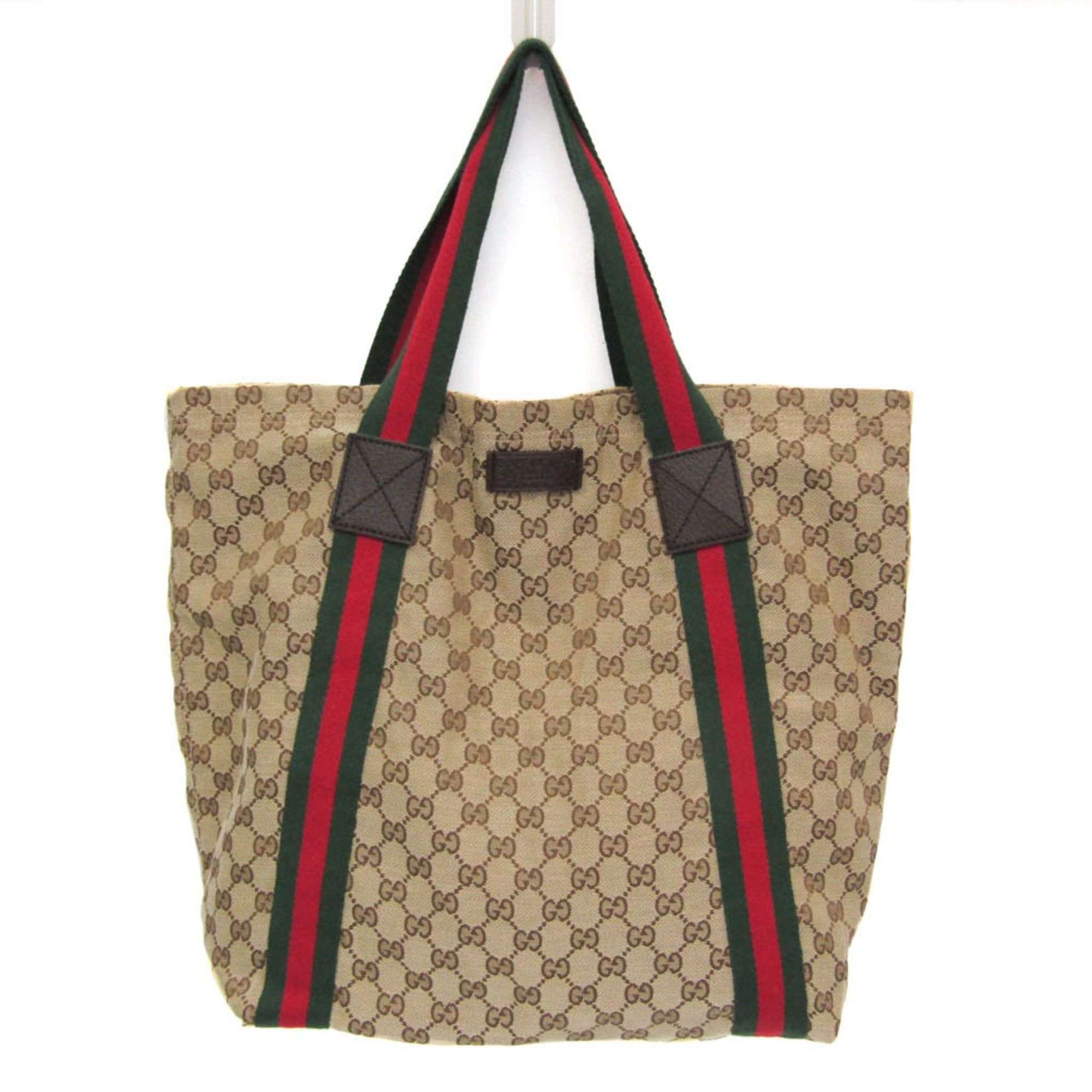 Gucci Gucci GG Canvas Sherry Line 189669 Men,Women GG Canvas,Leather Tote Bag Size ONE SIZE - 1 Thumbnail