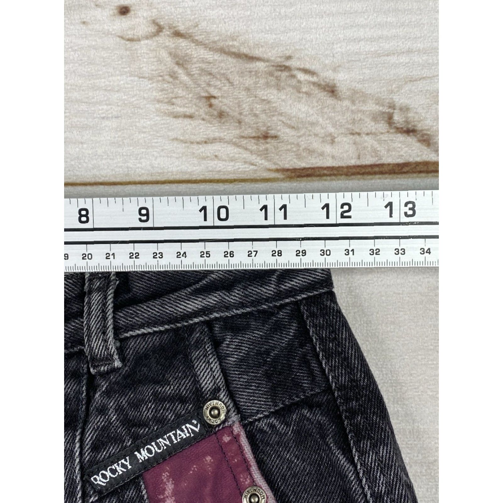 Vintage VINTAGE Rockies Jeans 27/5 Black Charcoal Western Leather Detail USA Made 90s Denim Jeans Womens Regular 27/5 Black Western 90s Rockies Jeans Size 27" / US 4 / IT 40 - 7 Thumbnail