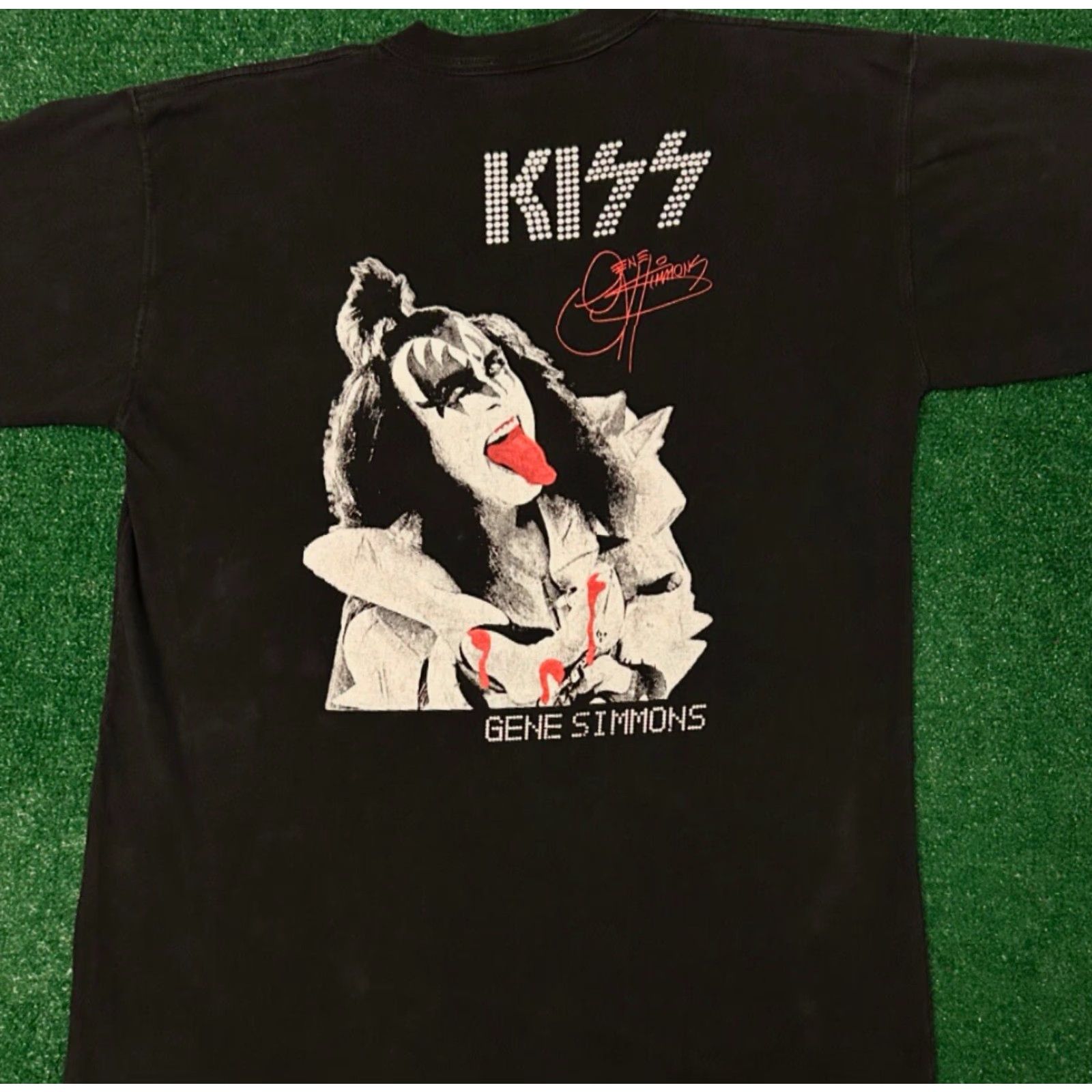 Simons VINTAGE Kiss Band Tee 90s Big Face Gene Simmons VTG Shirt Mens L Rock Shirt Size US L / EU 52-54 / 3 - 2 Thumbnail