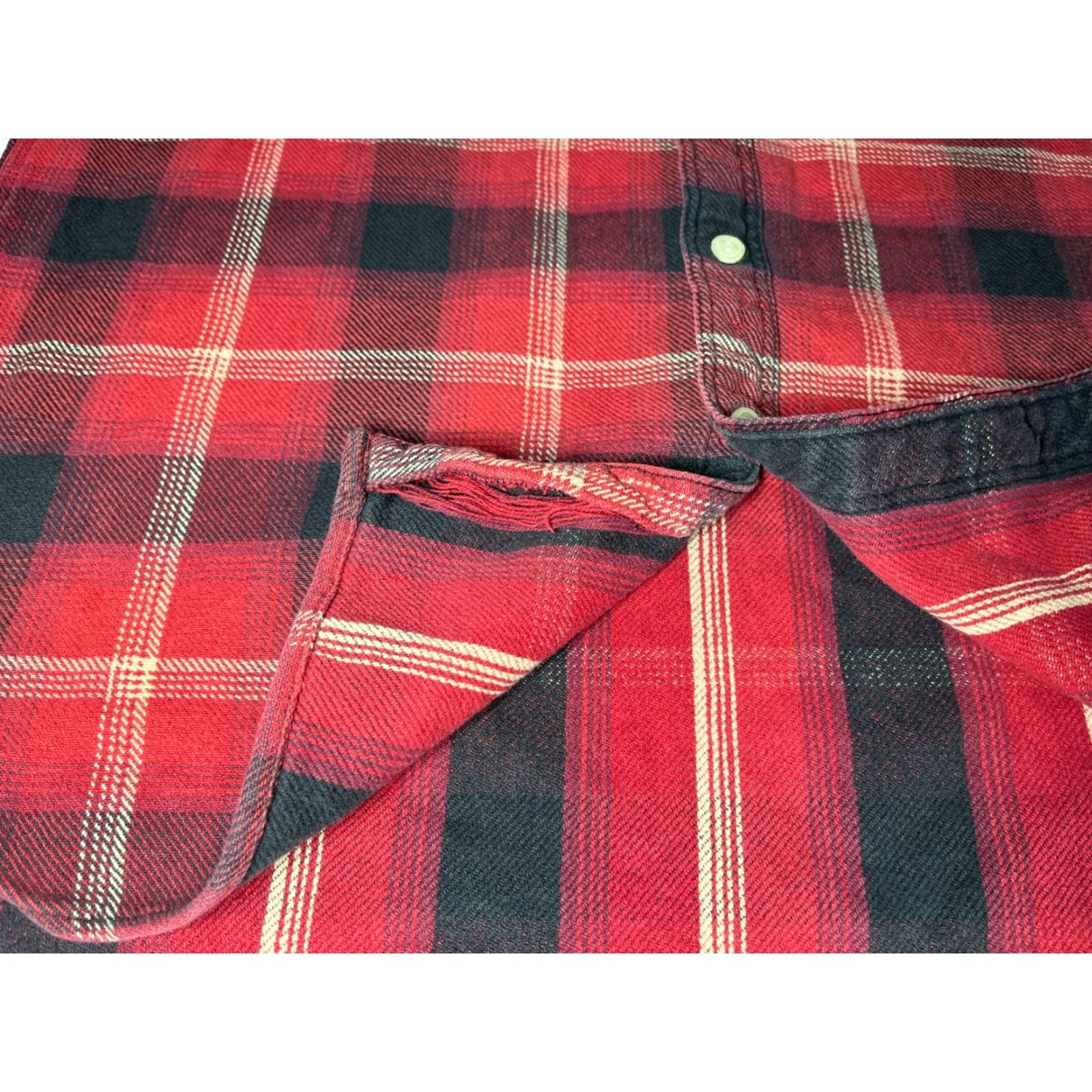 Polo Ralph Lauren VINTAGE Polo Ralph Lauren Shirt Mens Plaid Heavyweight Flannel Sz L Red Black Button-Up Pockets - Classic Americana, Designer, Workwear Size US L / EU 52-54 / 3 - 6 Thumbnail