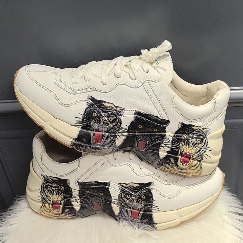 Gucci Gucci Rhyton Tiger Print Low-Top Sneakers - Size US 8 / EU 41 - 7 Thumbnail