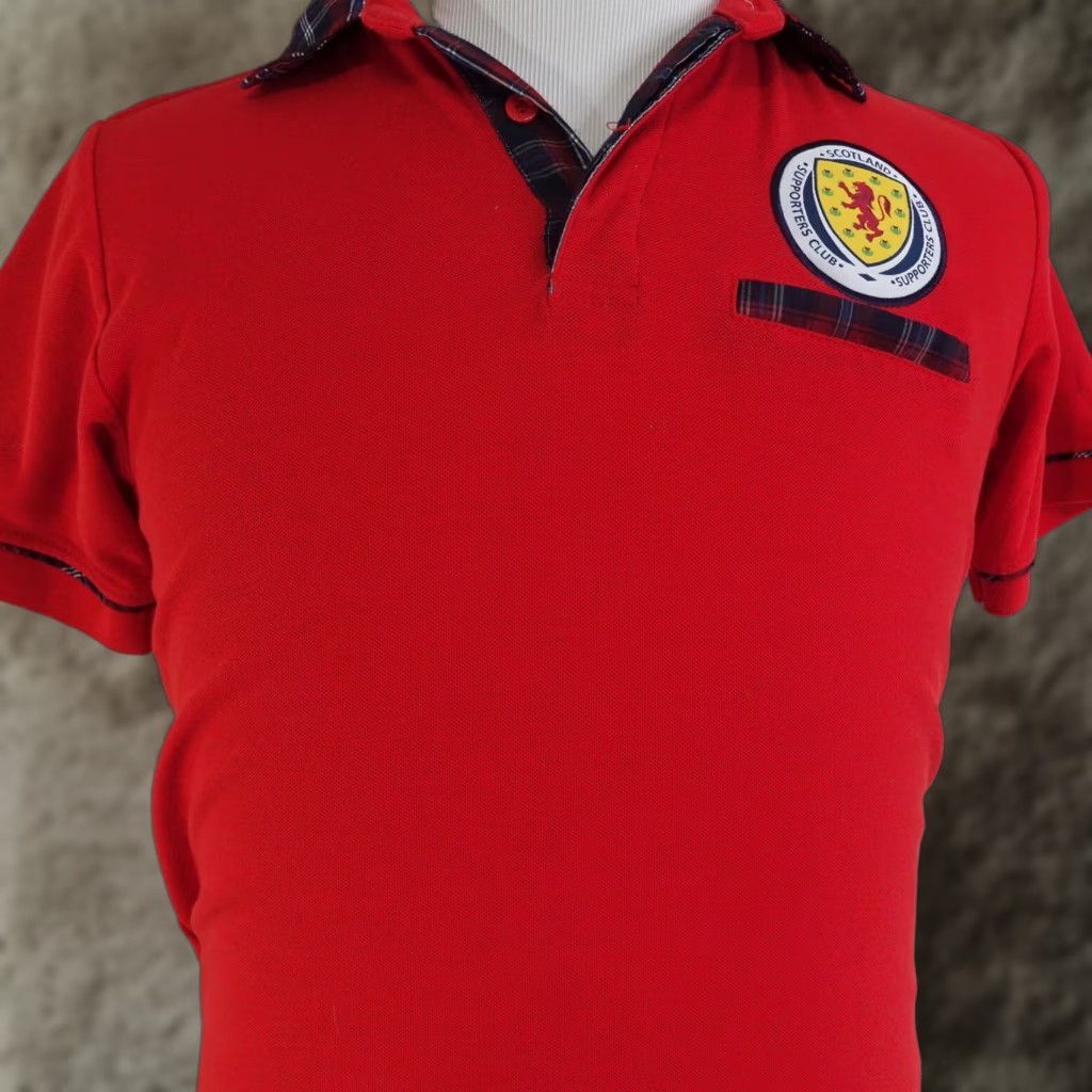 Vintage SCOTLAND Football Supporters Club Polo Shirt Mens Size S Red Size US S / EU 44-46 / 1 - 1 Thumbnail