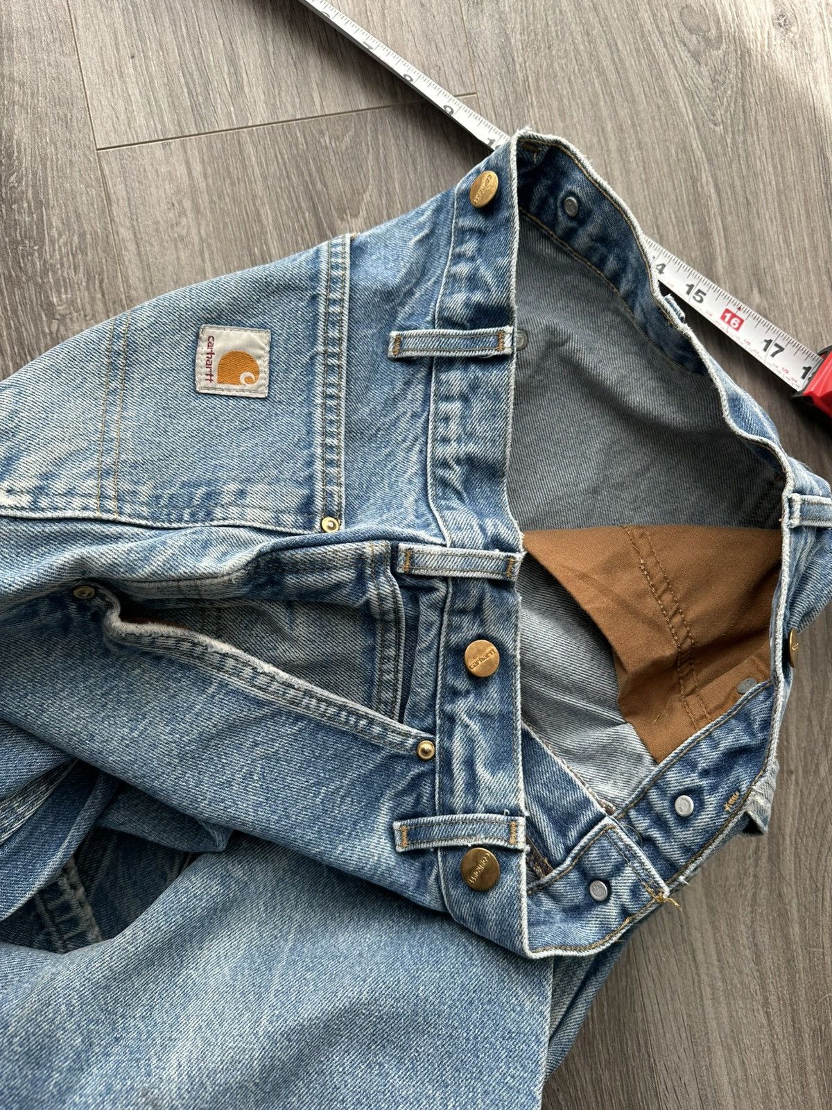 Carhartt Carhartt double knee denim pants workwear Size US 33 - 4 Thumbnail
