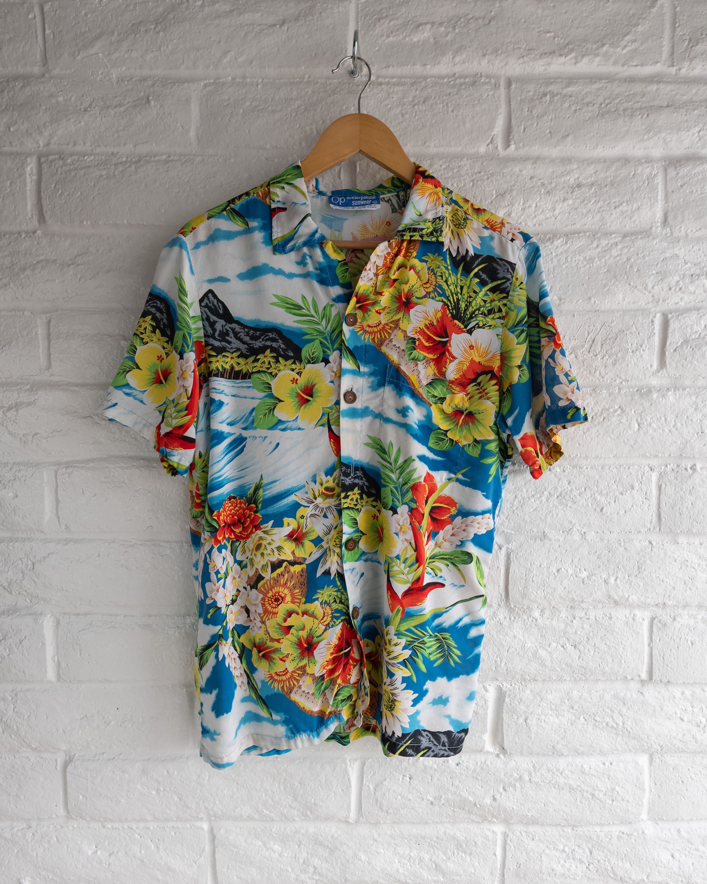 Vintage Vintage 1970s Ocean Pacific Tropical Floral Hawaiian Shirt Size US S / EU 44-46 / 1 - 1 Thumbnail