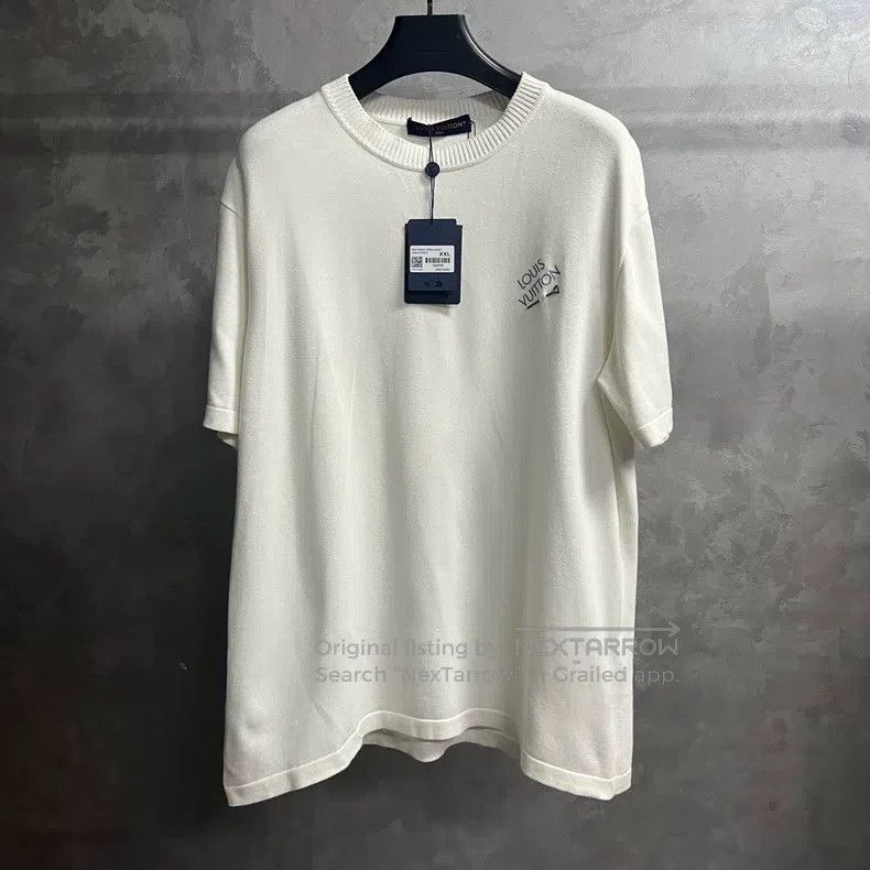 Louis Vuitton Louis Vuitton White Chest Logo Print Round Neck Short Slee Size US XXL / EU 58 / 5 - 1 Thumbnail