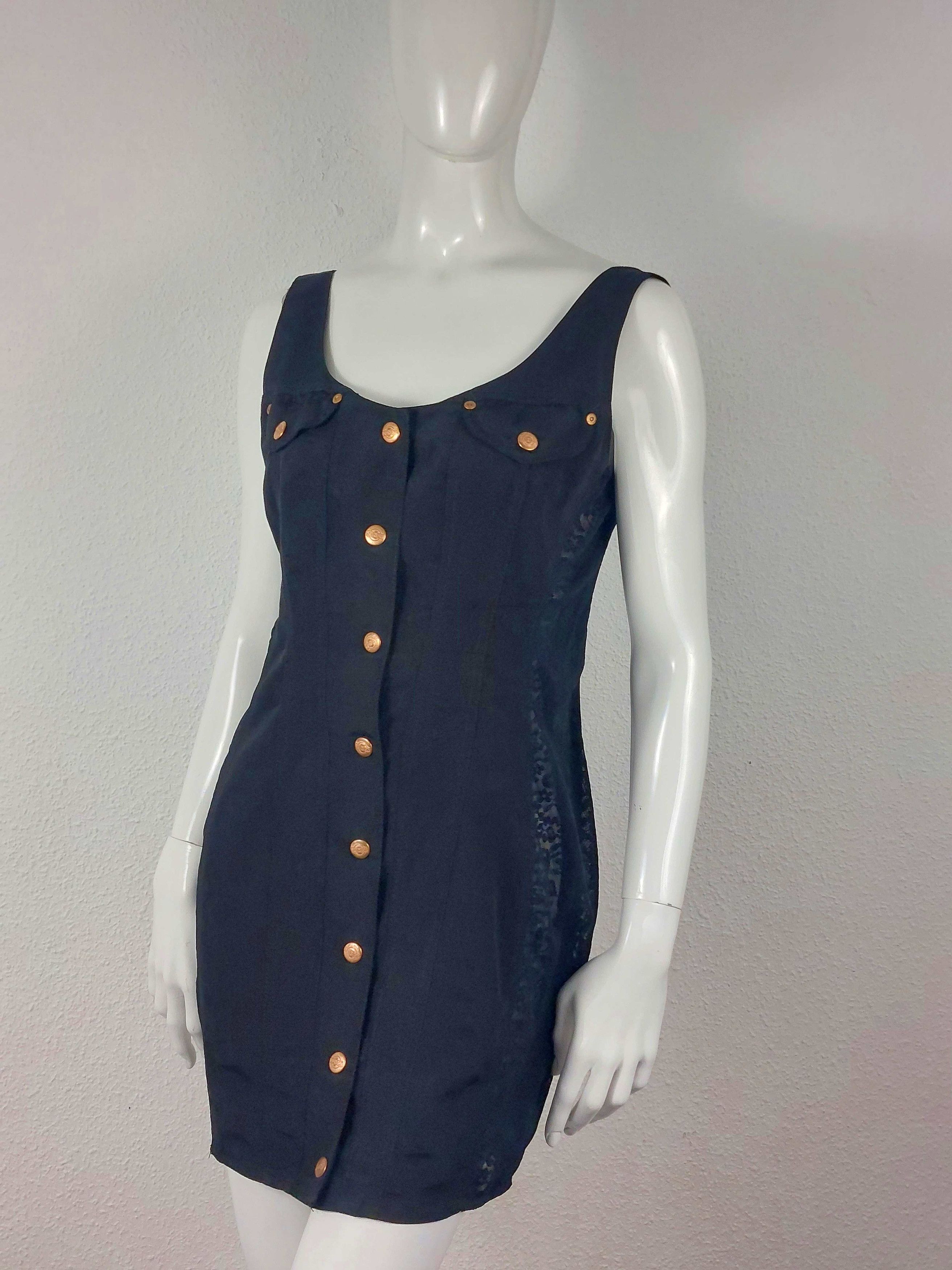 Jean Paul Gaultier Jean Paul Gaultier 80s Net Junior Corset Lace-Up Denim Dress Size S / US 4 / IT 40 - 2 Thumbnail