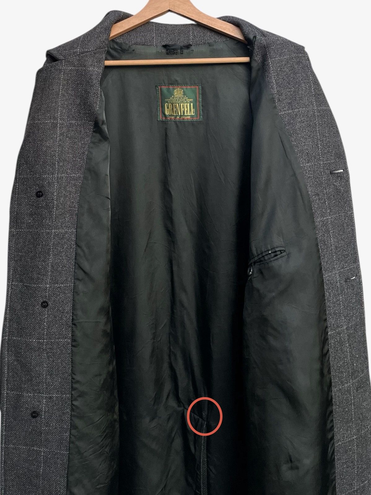 Grenfell Vintage Grenfell Check Pattern Wool Overcoat Size US M / EU 48-50 / 2 - 9 Thumbnail