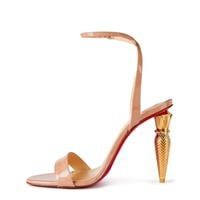 Christian Louboutin Lipqueen 100mm Patent Leather Sandals Size US 10 / IT 40 - 2 Thumbnail
