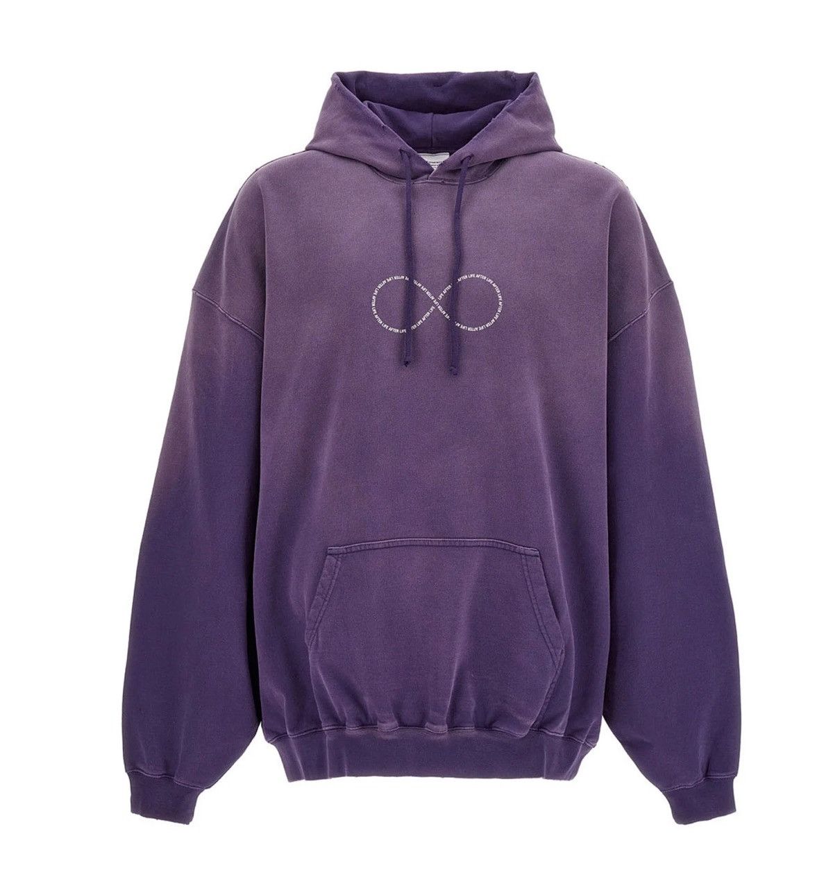 image of Vetements Life After Life Infinity Hoodie in Washed Purple, Men's (Size Large)