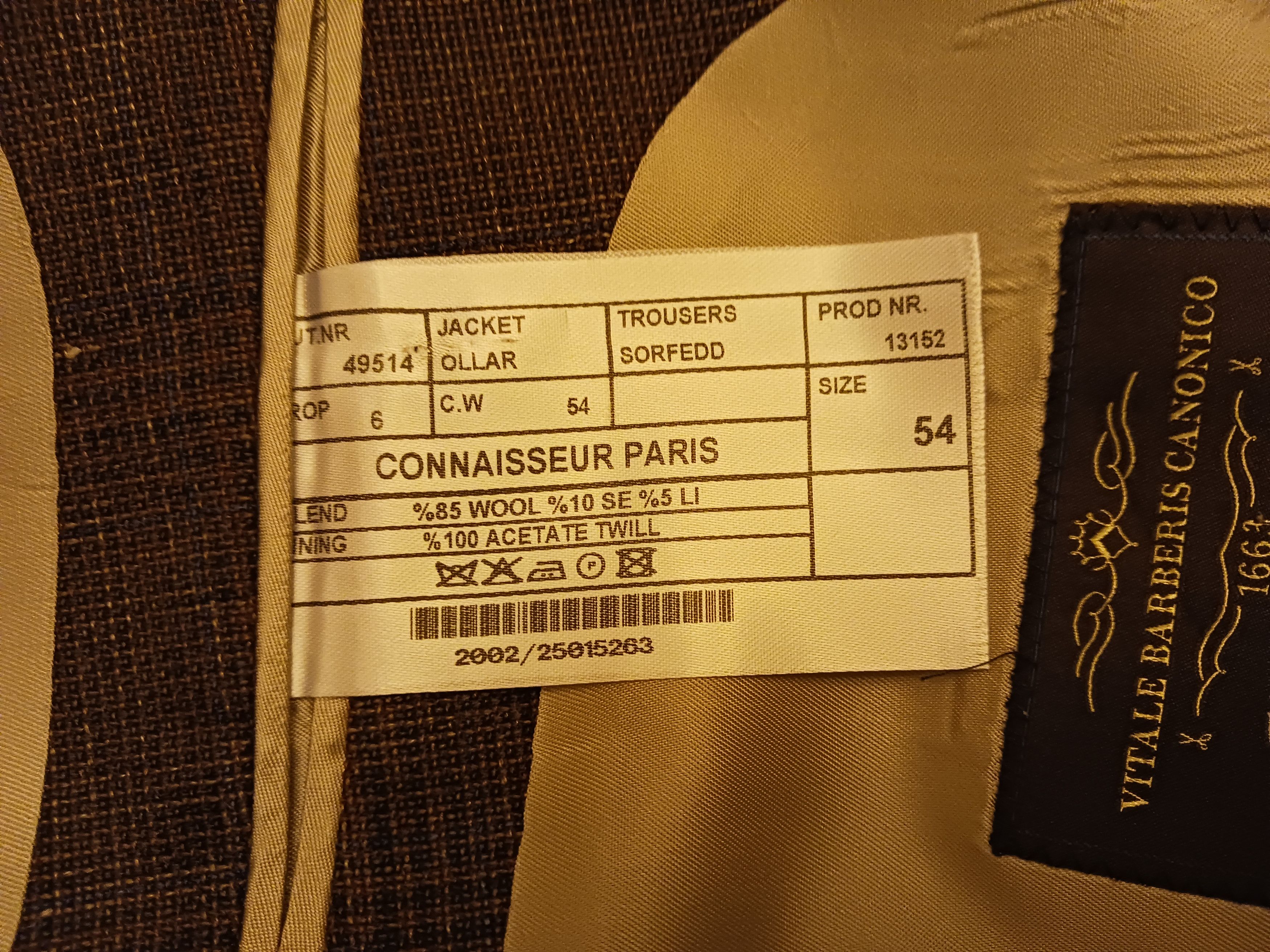 Other Connoisseur Paris Wool/Silk Slim Fit 2 button Suit Size 42R - 7 Thumbnail