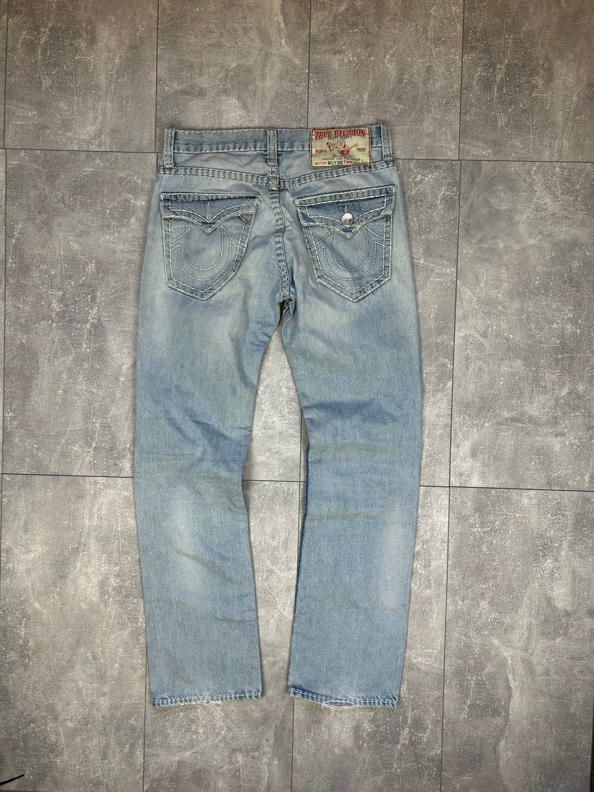 Pre-owned True Religion X Vintage Distressed True Religion Jeans Denim Streetwear Pants Y2k In Blue