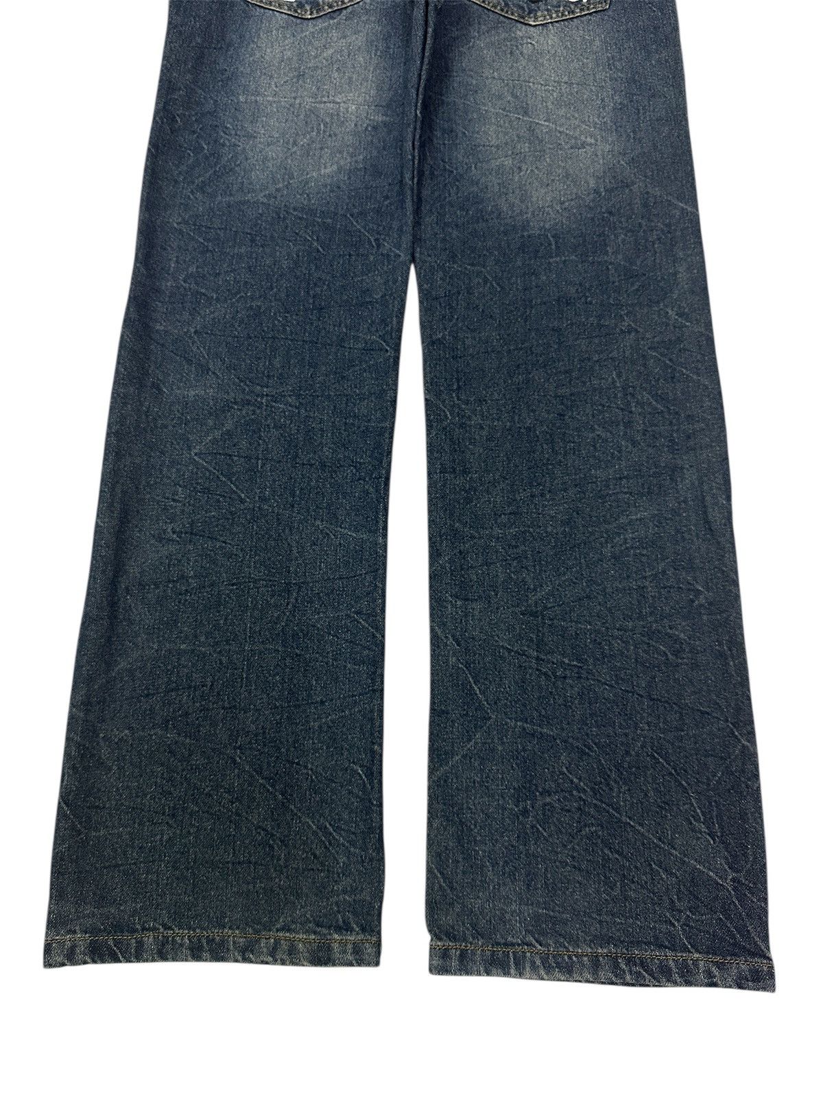 Beauty Beast × Japanese Brand A.O.Y ABERRATIONS OF YOUTH Big Cross Zipped Jeans Size US 34 / EU 50 - 4 Thumbnail