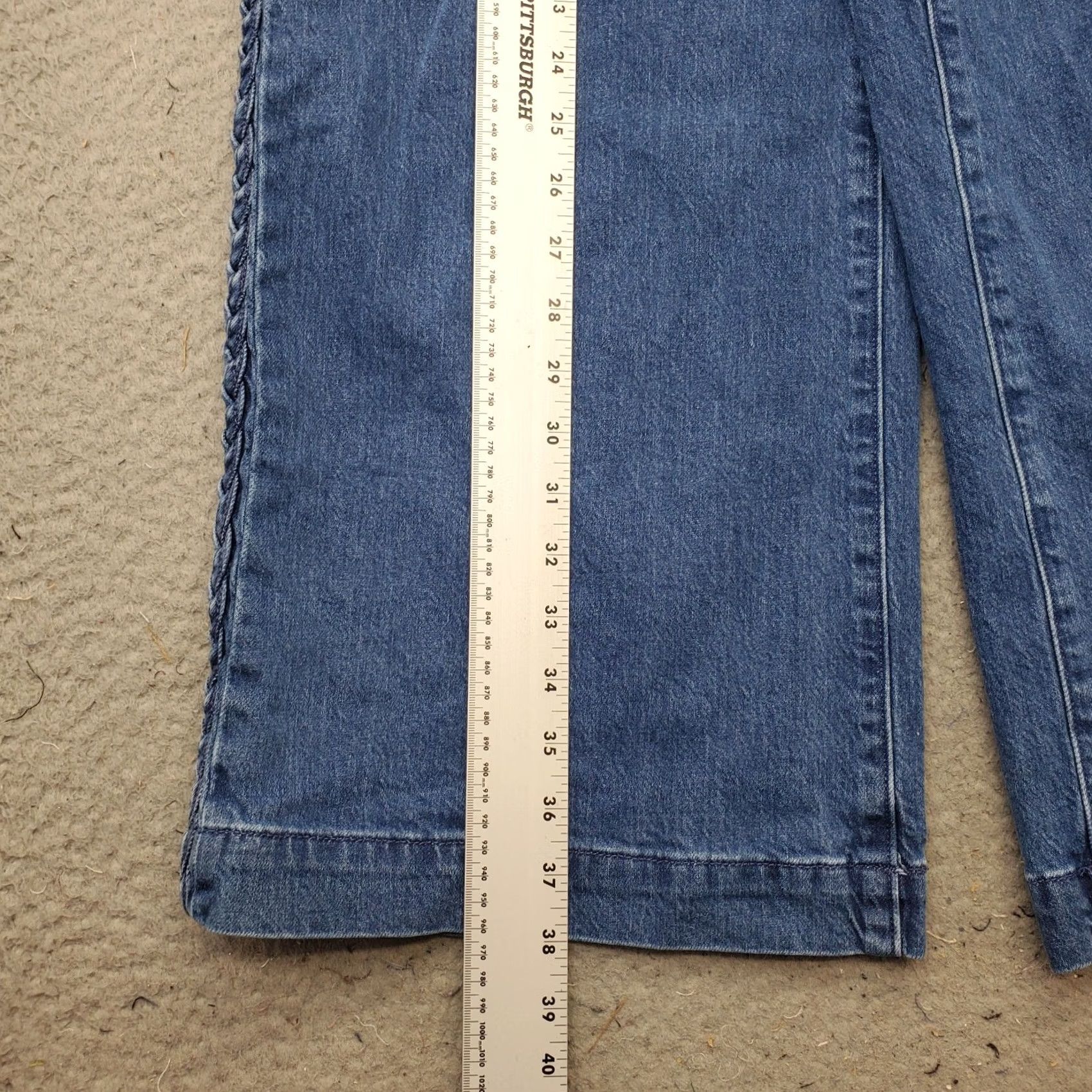 Lands' End Lands' End Jeans Women 14P Blue Denim Medium Wash Grunge Wide Leg Streetwear Shirt Women's 14P Jeans blue Den​im Medium Wash Wide-Leg Streetwear Size 36" / US 14 / IT 50 - 3 Thumbnail