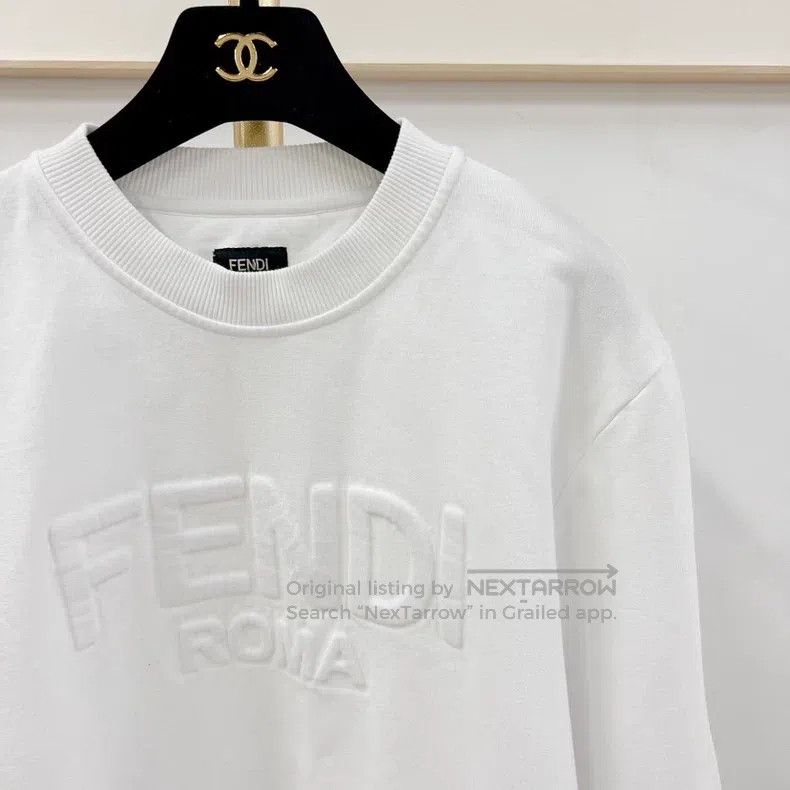 Fendi Fendi White hoodie Size US L / EU 52-54 / 3 - 7 Thumbnail