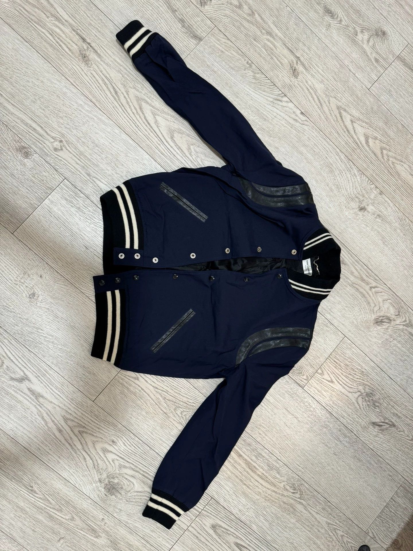 Saint Laurent Paris Saint Laurent Paris Deep blue baseball jersey Size US M / EU 48-50 / 2 - 1 Thumbnail